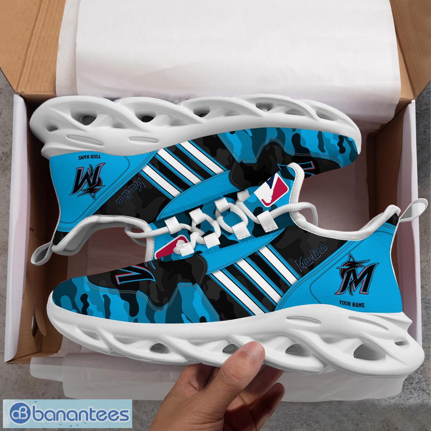 Custom Name Boston Red Sox Cool Sneakers Max Soul Running Shoes - Banantees