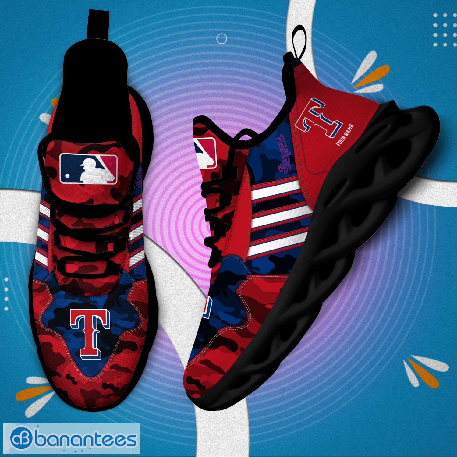 Texas Rangers Style 3 Design Sneakers Yeezy Shoes For Men And