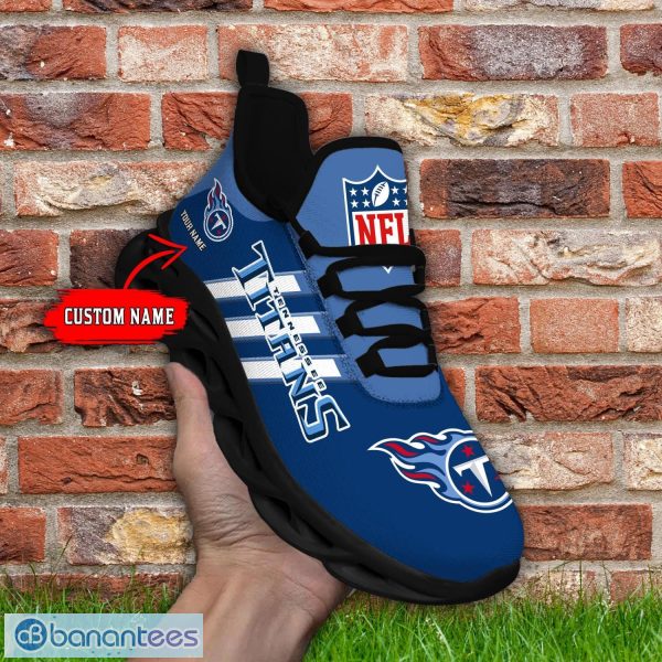 Custom Name Tennessee Titans Running Sneakers Striped Style Max Soul Shoes Product Photo 2