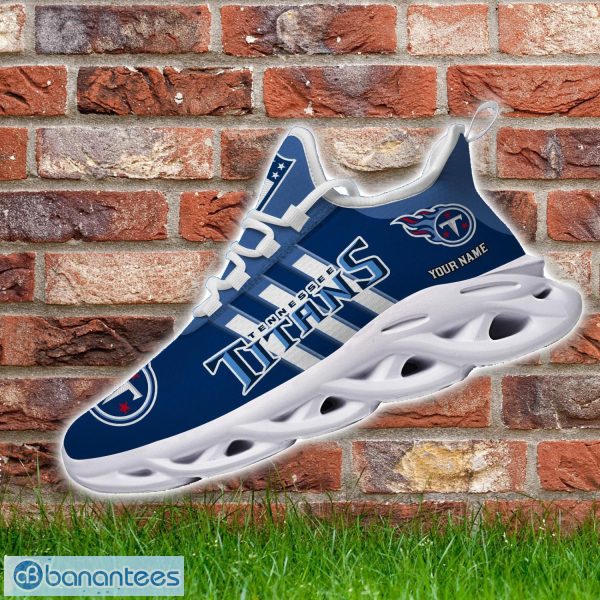 Custom Name Tennessee Titans Running Sneakers Striped Style Max Soul Shoes Product Photo 4