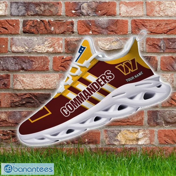 Custom Name Washington Football Running Sneakers Striped Style Max Soul Shoes Product Photo 4