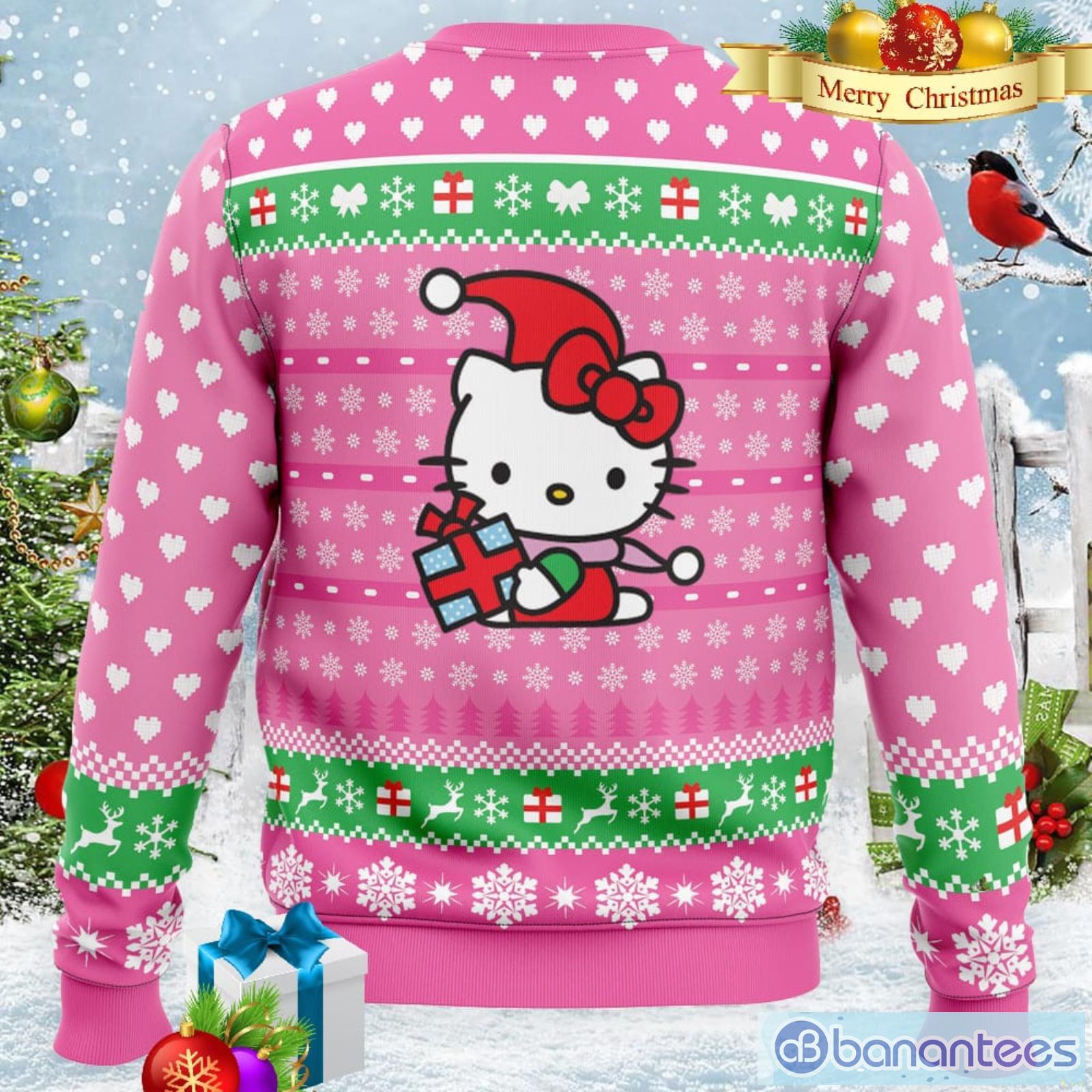 Cute Christmas Hello Kitty Ugly Christmas Sweater - Anime Ape