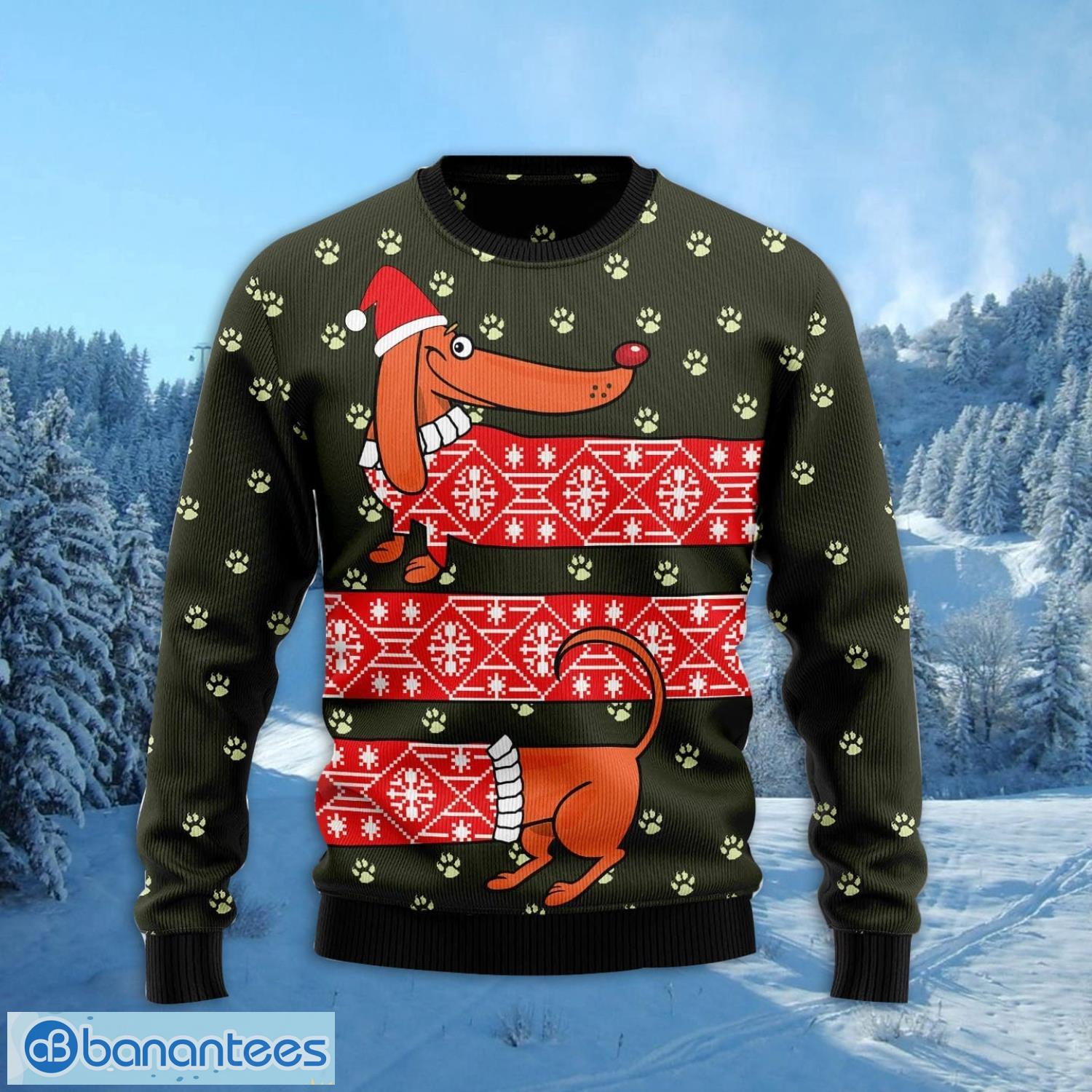 dachshund funny christmas christmas gift ugly christmas sweater xmas holiday 1 image Dachshund Funny Christmas Christmas Gift Ugly Christmas Sweater Xmas Holiday Product Photo 2