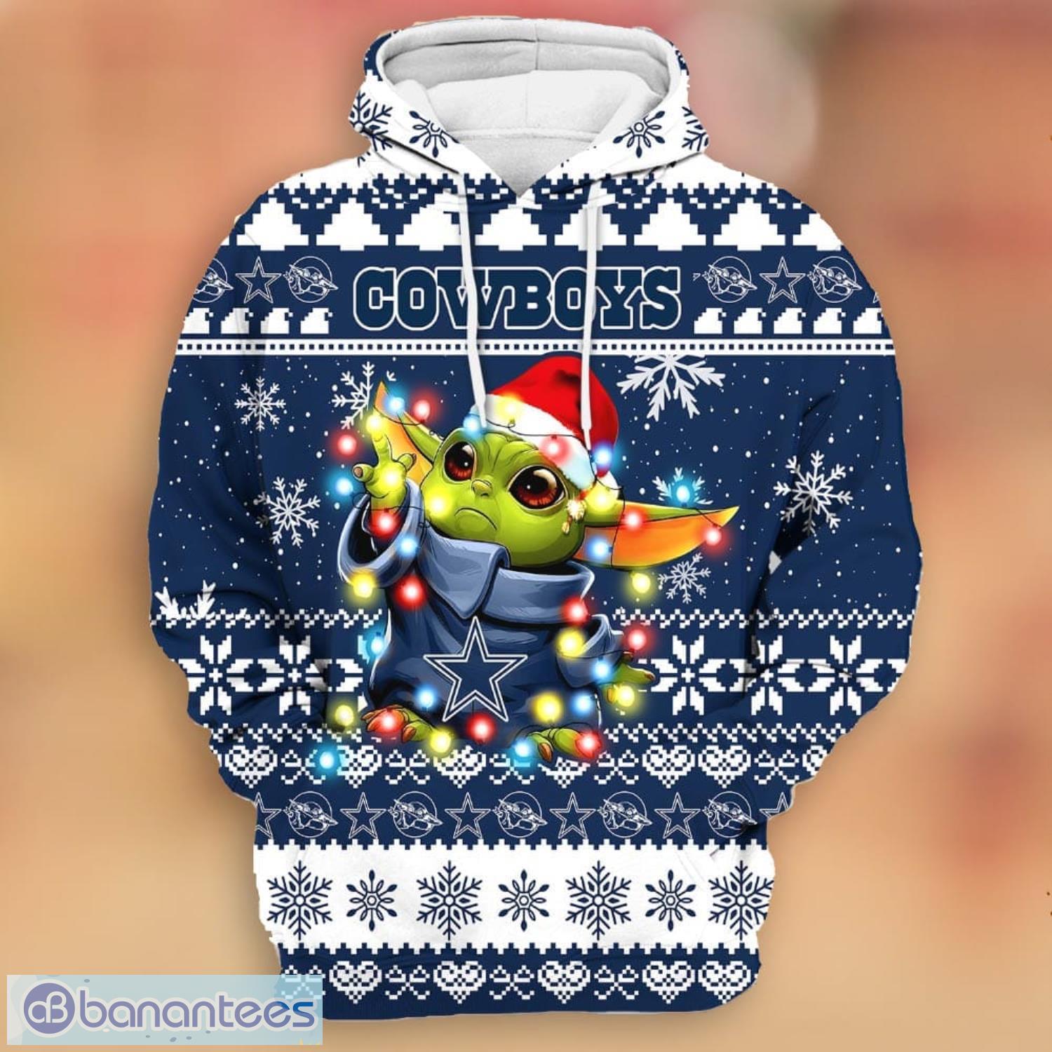 Dallas Cowboys Baby Yoda Star Wars Lover 3D Hoodie Christmas Gift For Men  And Women
