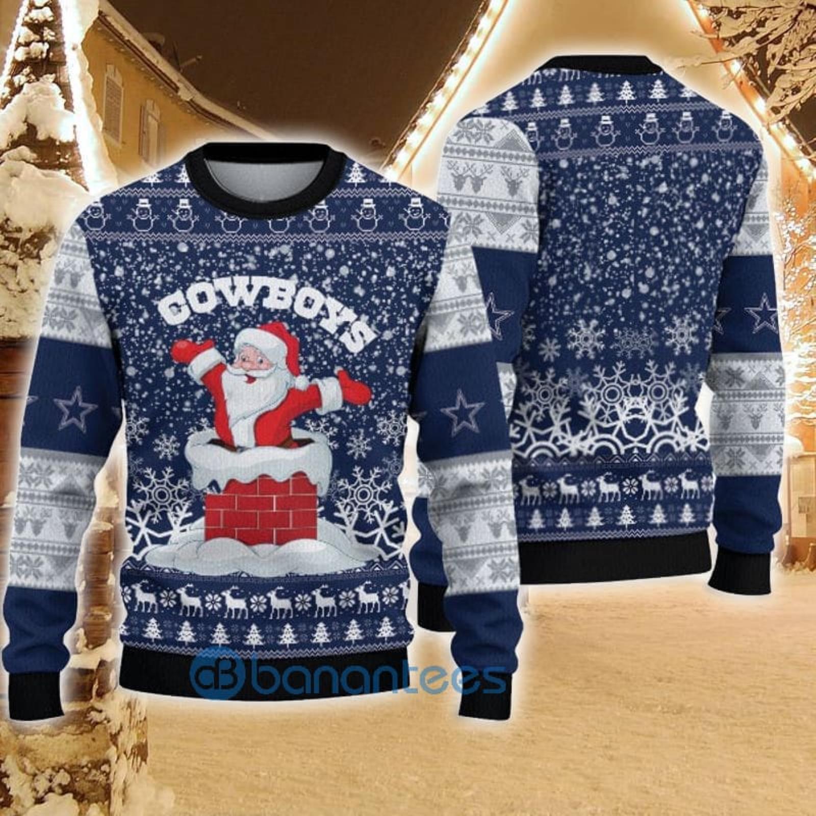 Dallas Cowboys Ugly Sweater Vintage Snowflakes Ugly Christmas Sweater