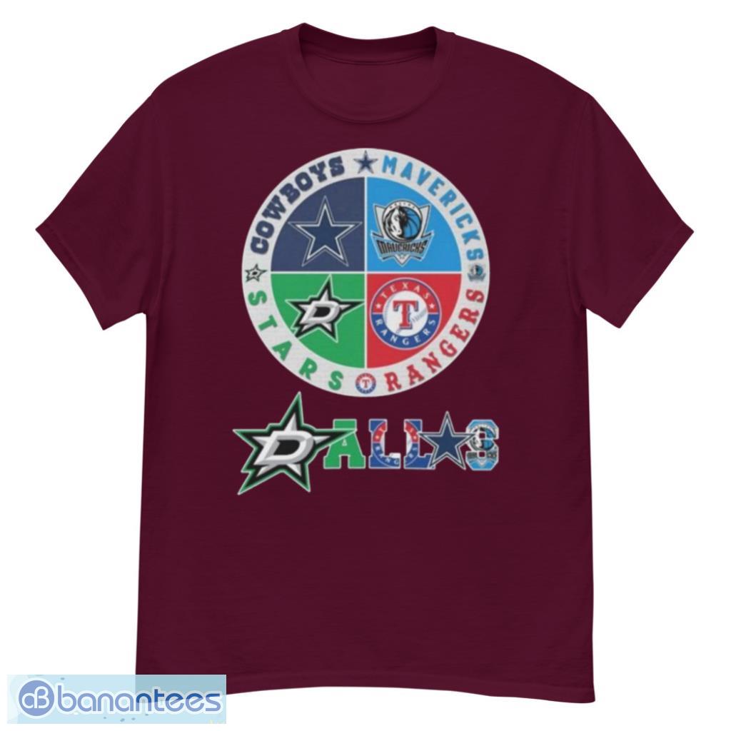 Dallas Team Sports Dallas Cowboys Mavericks Rangers And Stars 2023 Shirt -  Banantees