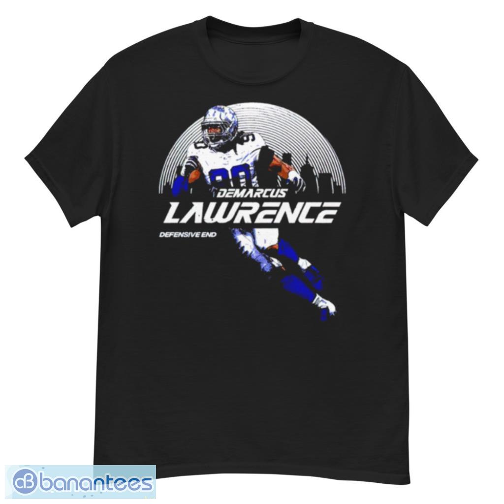 Demarcus Lawrence Dallas Cowboys Men's Gray DeMarcus Lawrence Name & Number  Logo T-shirt 