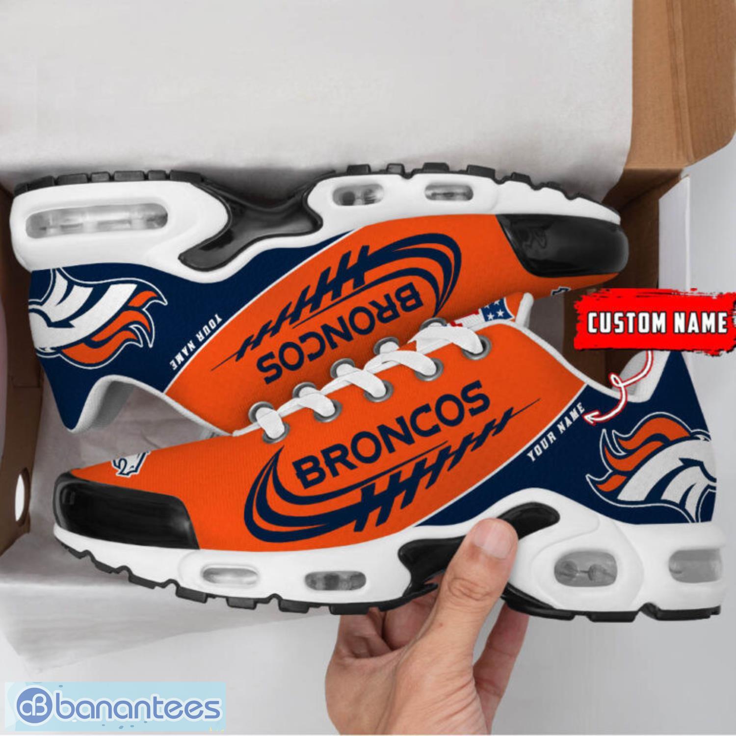 Custom Name Denver Broncos New Logo Air Cushion Sports Shoes Men Women -  Banantees