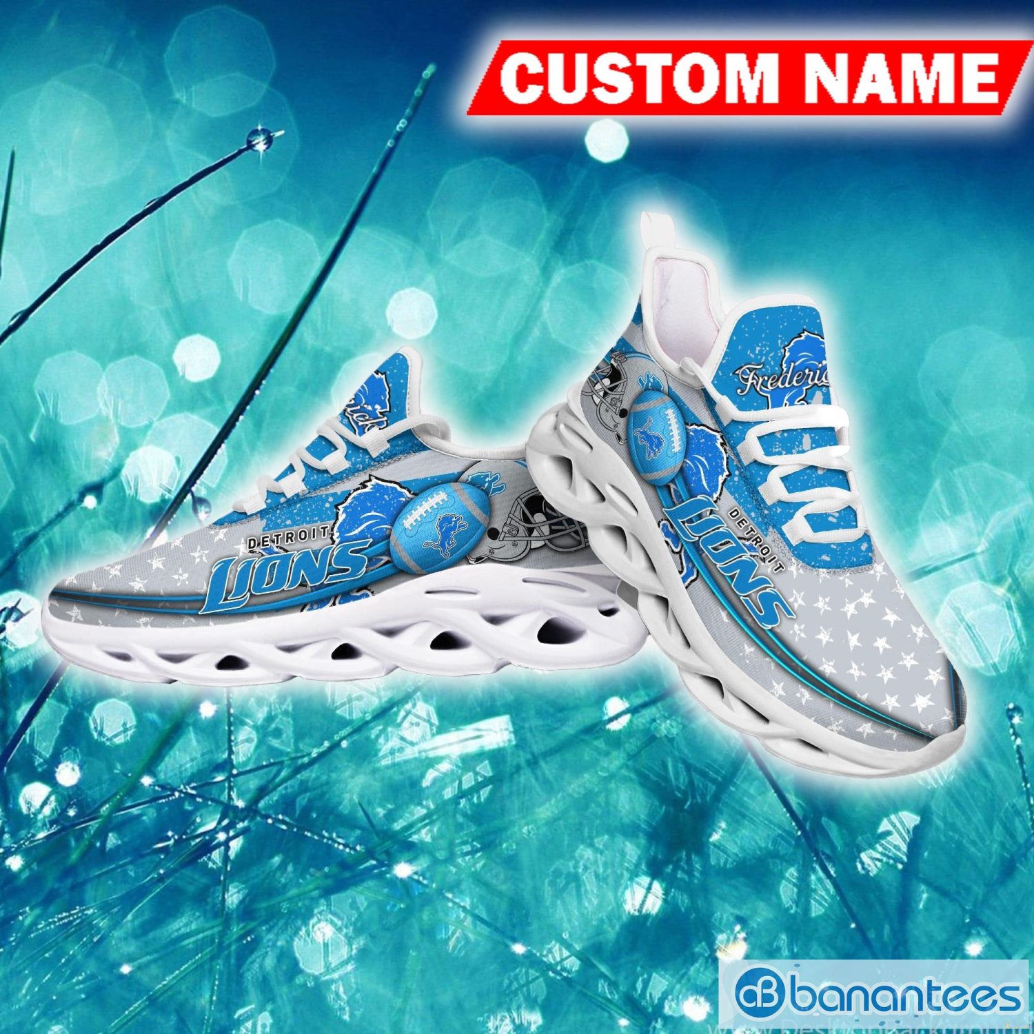 Detroit Lions Max Soul Sneakers Custom Name Running Shoes For Fans -  Freedomdesign