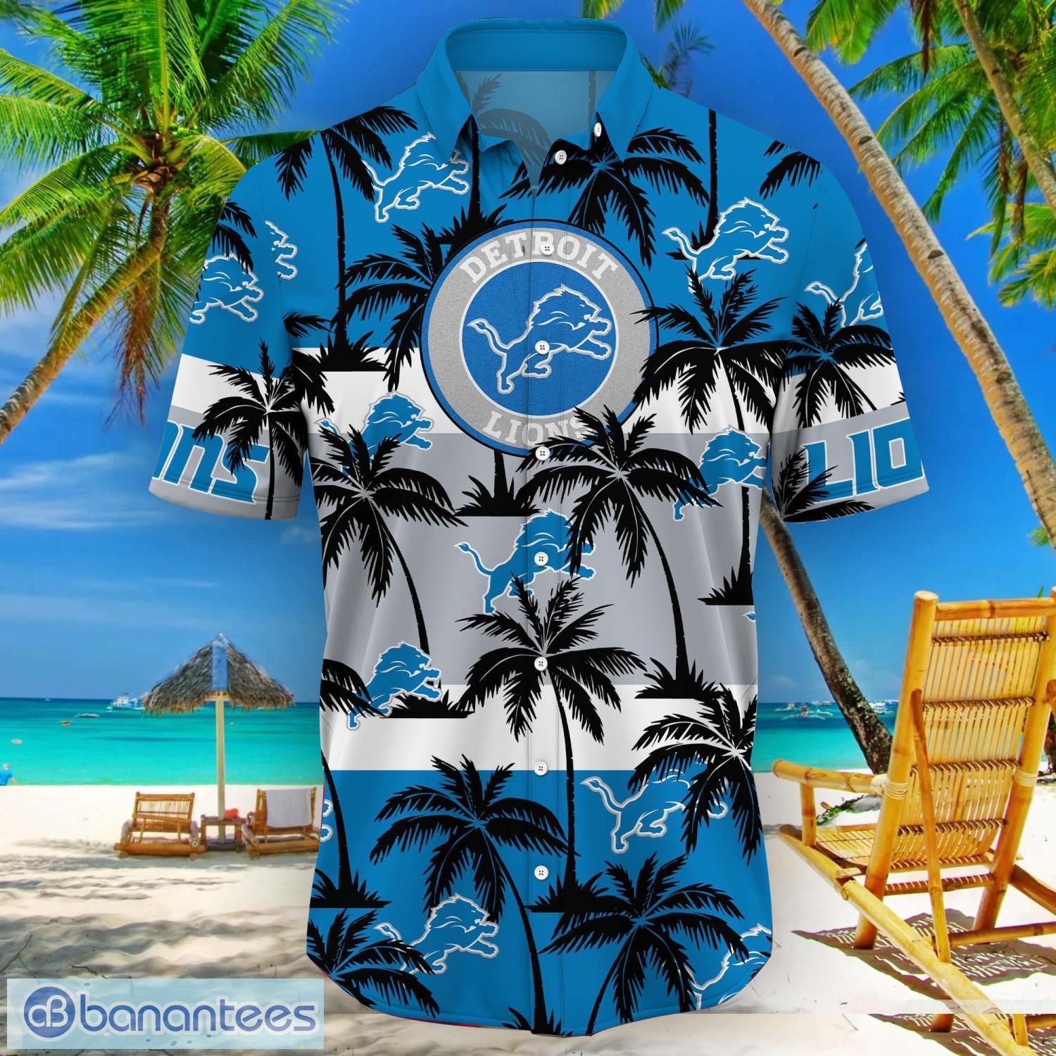 Detroit Lions Short Sleeve Aloha Hawaiian Shirts For Men Women