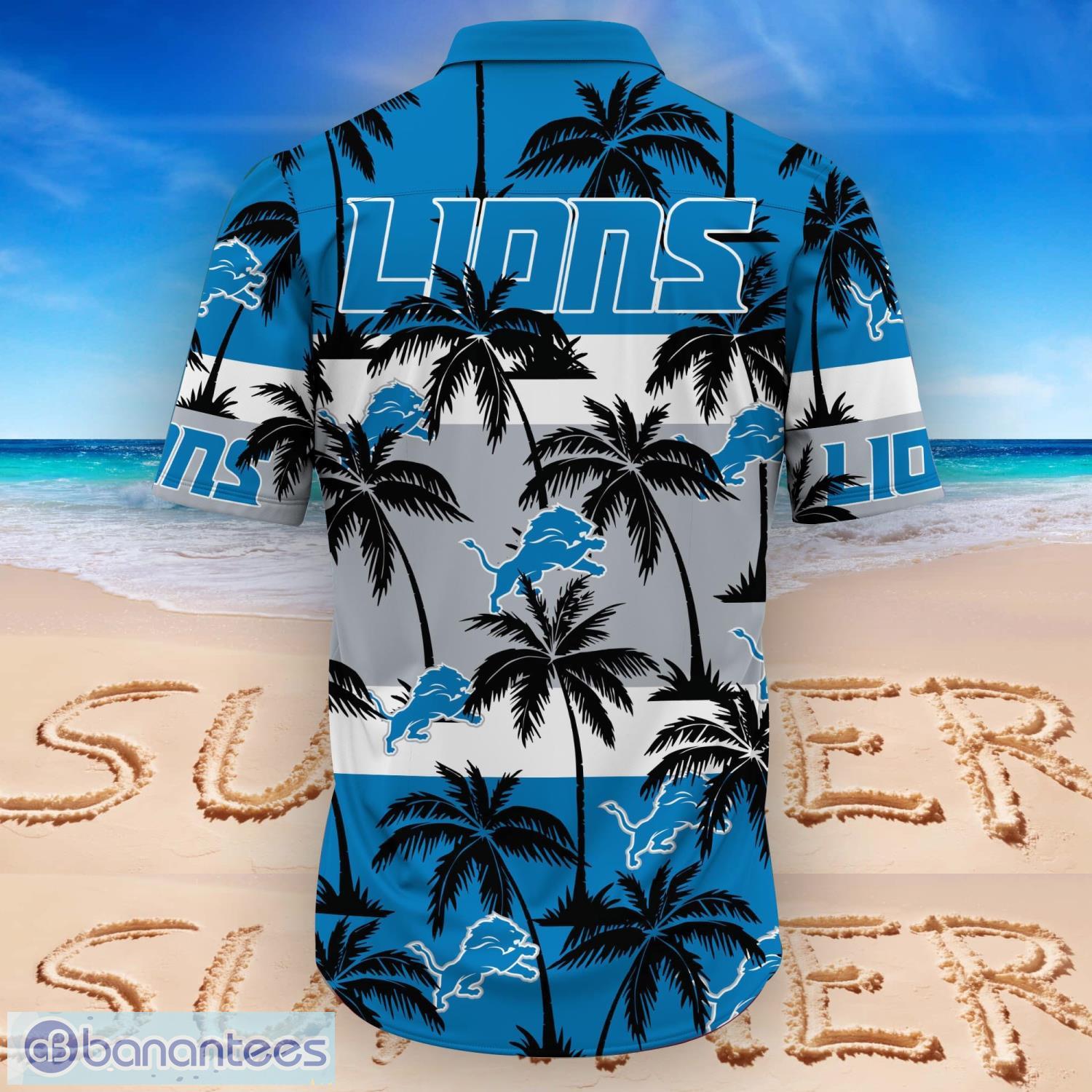 Detroit Lions T-Shirts Beach Shorts Outfit Fan Summer Casual Short Sleeve  Shorts