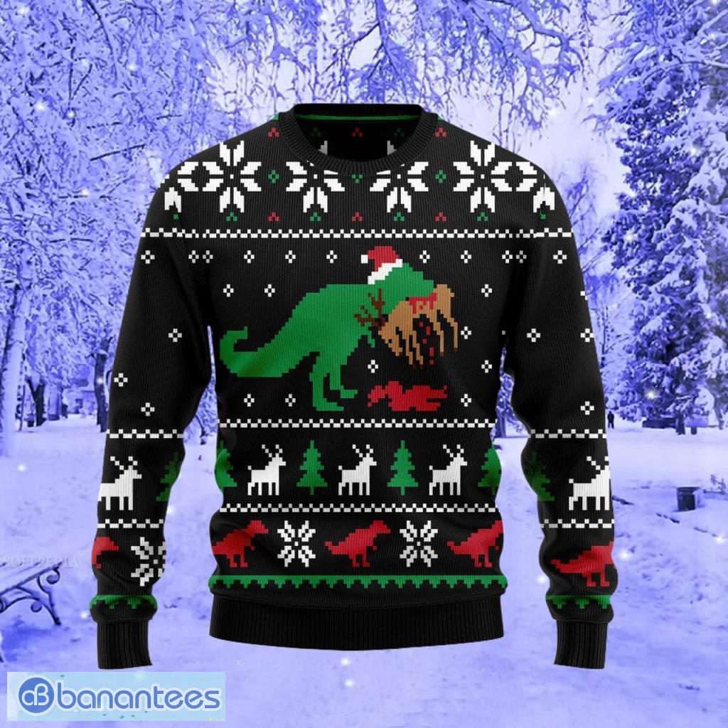 Dinosaur Jurassic ParkT-rex Ugly Christmas Sweater Men And Women Gift For  Christmas - Banantees