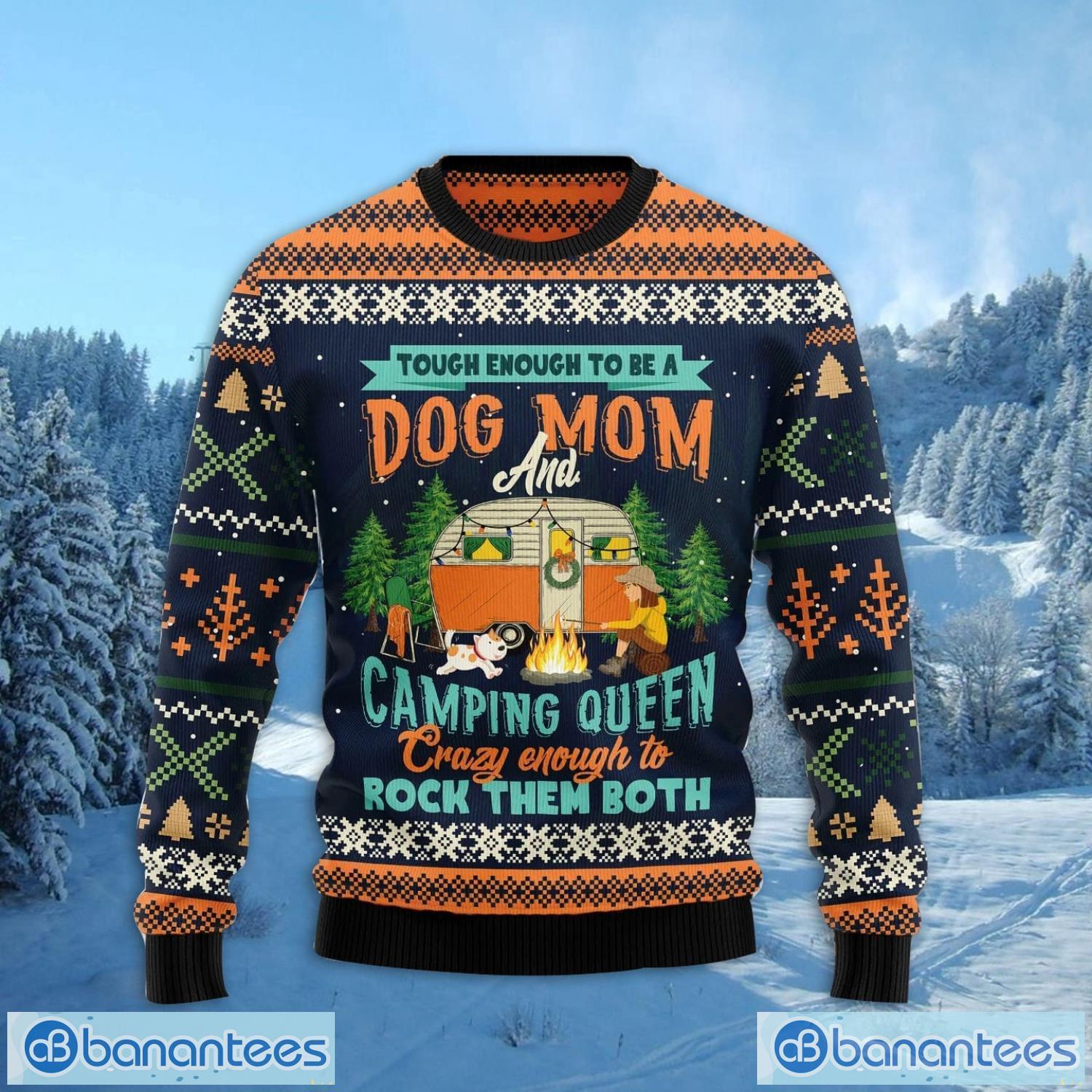 dog mom camping christmas gift ugly christmas sweater xmas holiday 1 image Dog Mom Camping Christmas Gift Ugly Christmas Sweater Xmas Holiday Product Photo 2