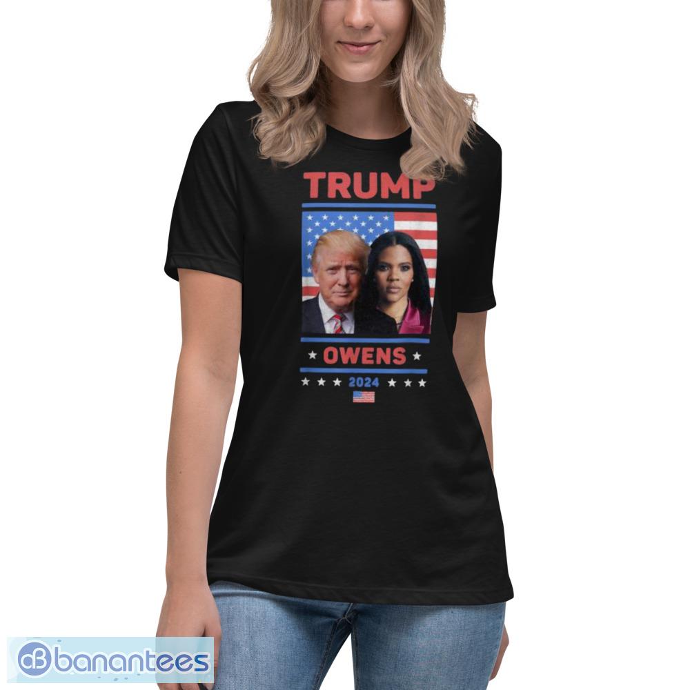 Donald Trump Candace Owens 2024 Election American Flag Shirt - Womens Relaxed Short Sleeve Jersey Tee Donald Trump Candace Owens 2024 Election American Flag Shirt - Womens Relaxed Short Sleeve Jersey Tee