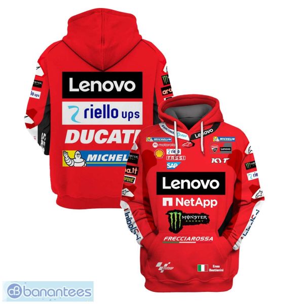 Enea Bastianini Ducati Lenovo F1 Racing New Season 3D Zip Hoodie - Enea Bastianini Ducati Lenovo F1 Racing New Season 3D Zip Hoodie Photo 1