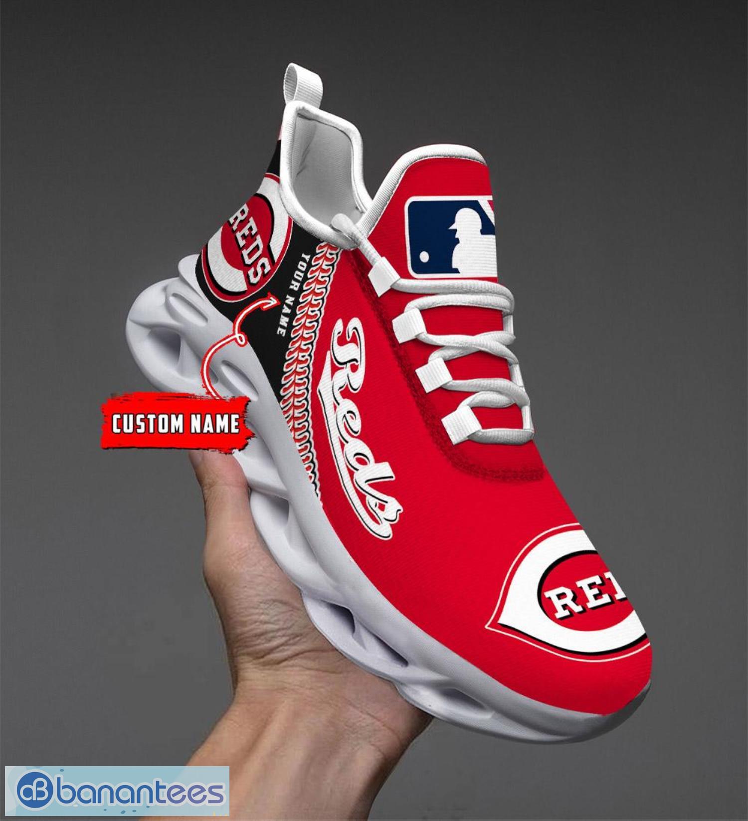 Cincinnati Reds Custom Baseball Personalized Max Soul Sneakers