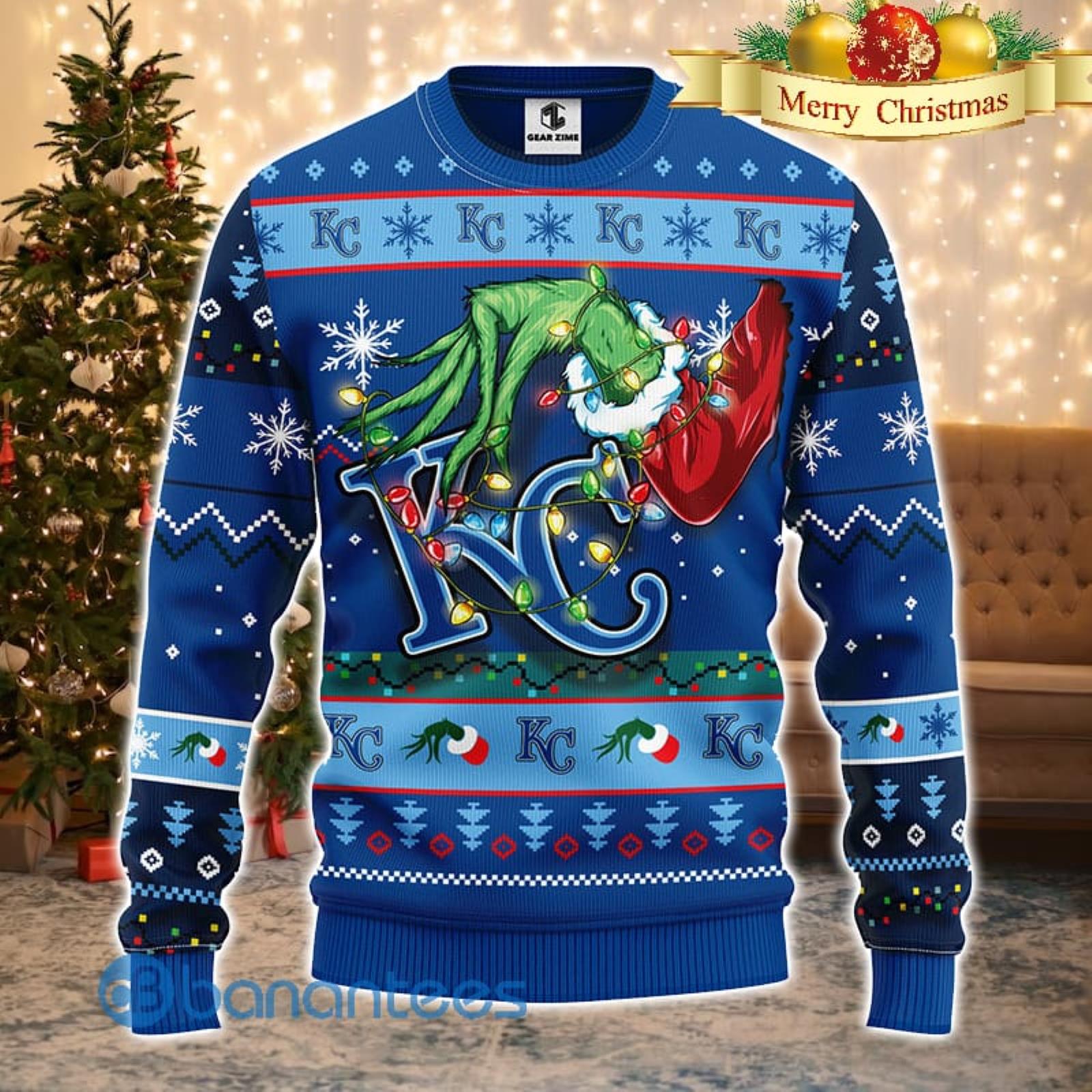 For MLB Fans Kansas City Royals Grinch Hand Funny Men And Women