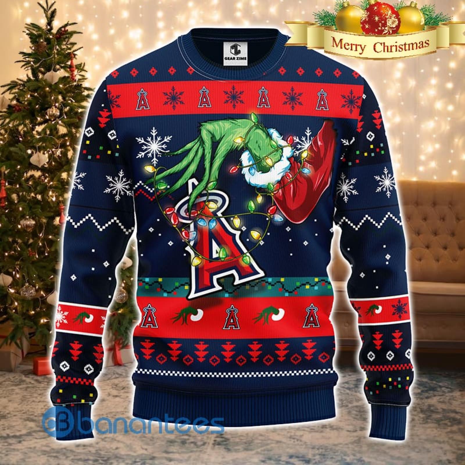 MLB Sport Fans Los Angeles Dodgers With Santa Hat Cute Gift Ugly Christmas  Sweater - Freedomdesign