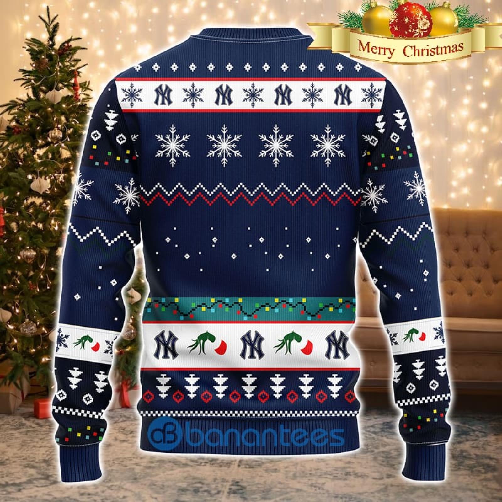 New York Yankees Christmas Pattern Ugly Christmas Sweater Christmas Gift -  Banantees