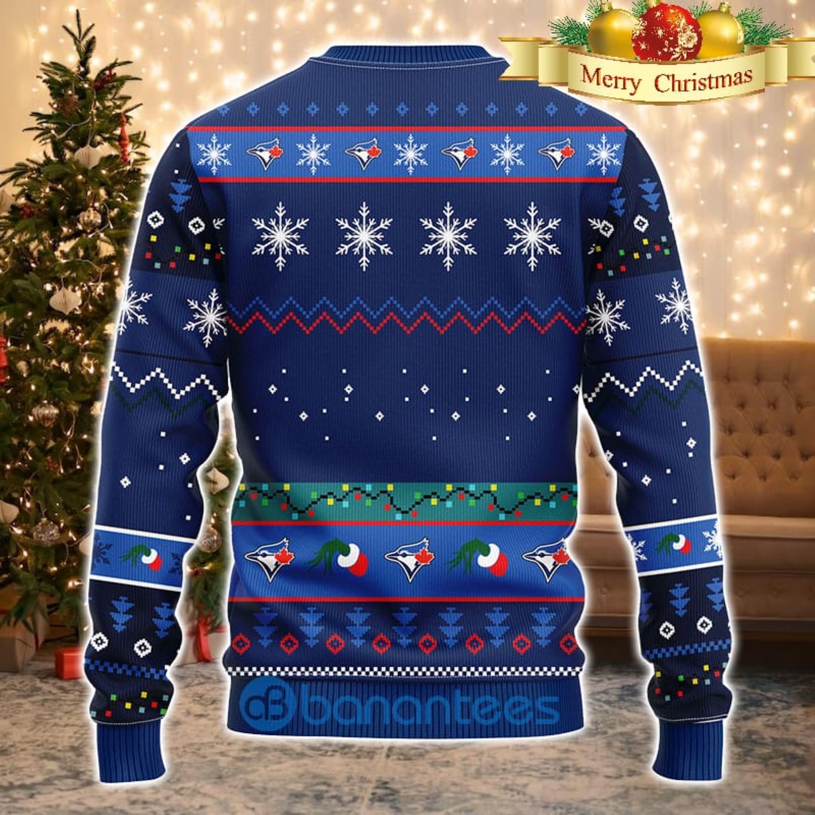 Toronto Blue Jays Basic Pattern Ugly Christmas Sweater - Banantees