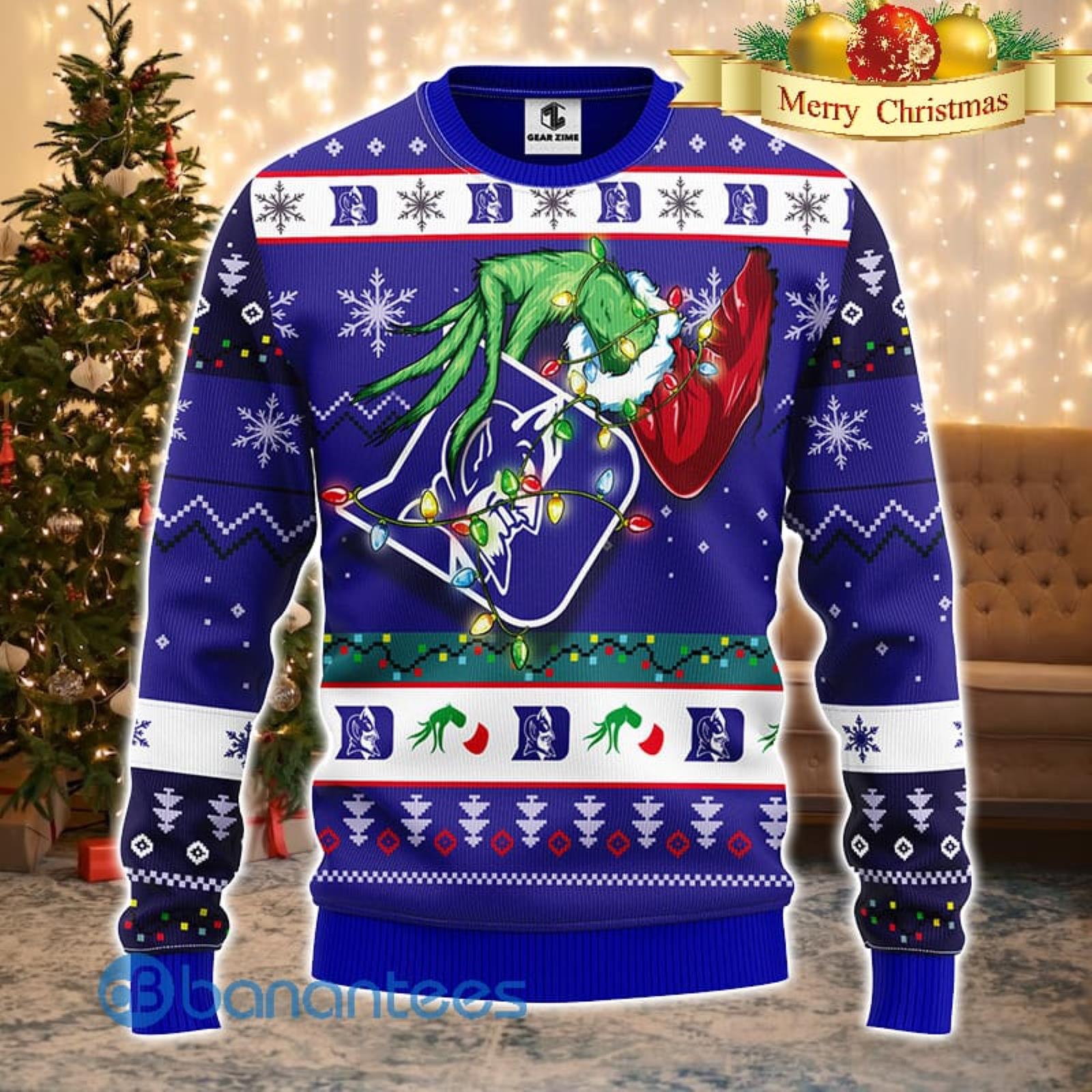 For NFL Fans Atlanta Falcons Grinch Hand Funny Men And Women Christmas Gift  3D Ugly Christmas Sweater - Banantees