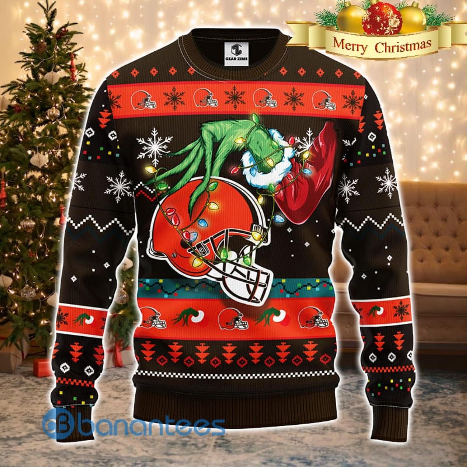 Christmas Gift NHL Anaheim Ducks Cute 12 Grinch Face Xmas Day Ugly  Christmas Sweater