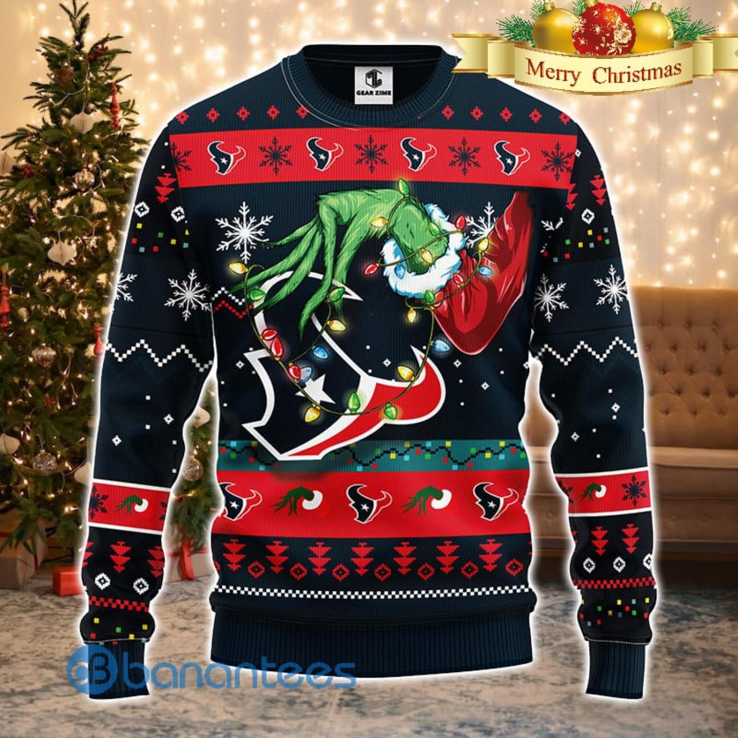 Cleveland Browns Christmas Skull Halloween Ugly Christmas Sweater