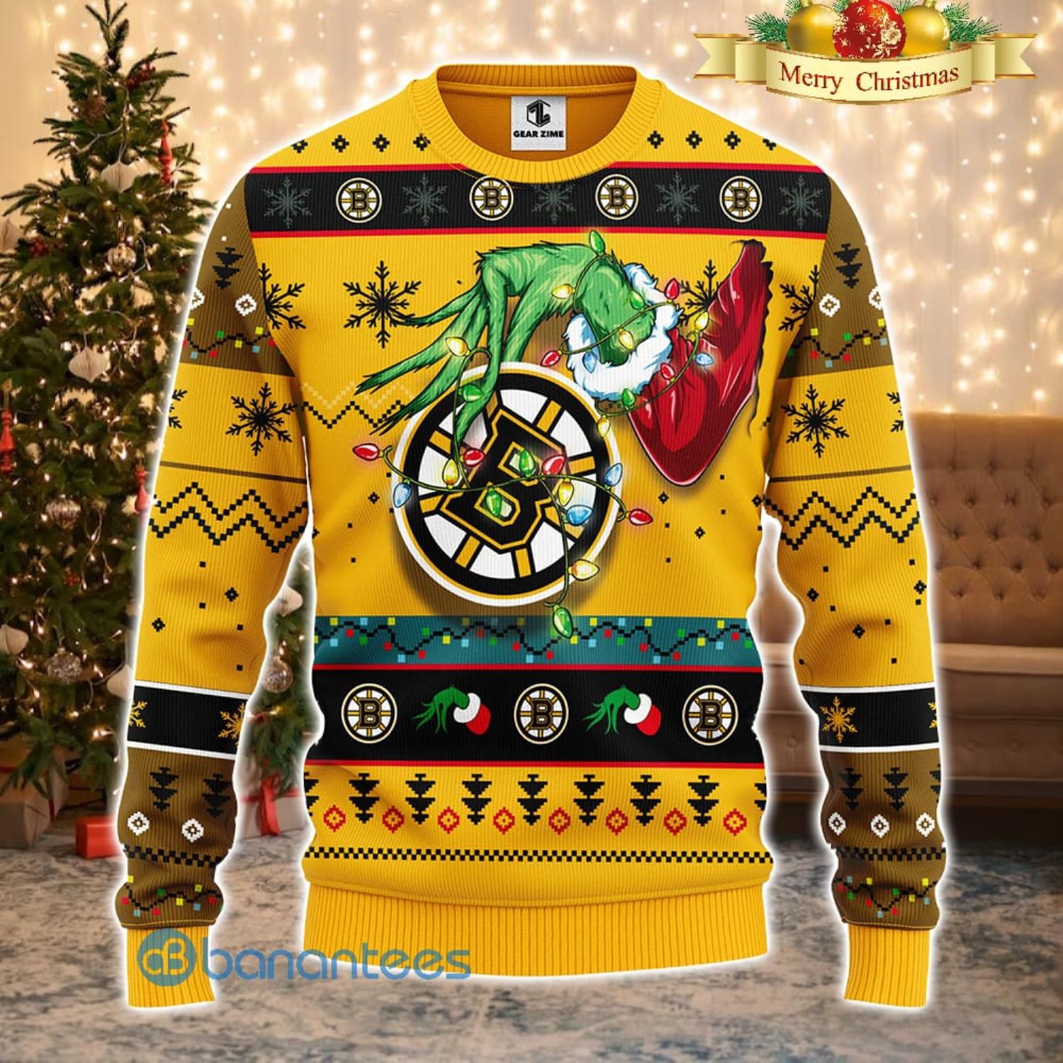 Boston Bruins Grinch and Scooby-doo Christmas Ugly Sweater Cute Christmas  Gift Ideas