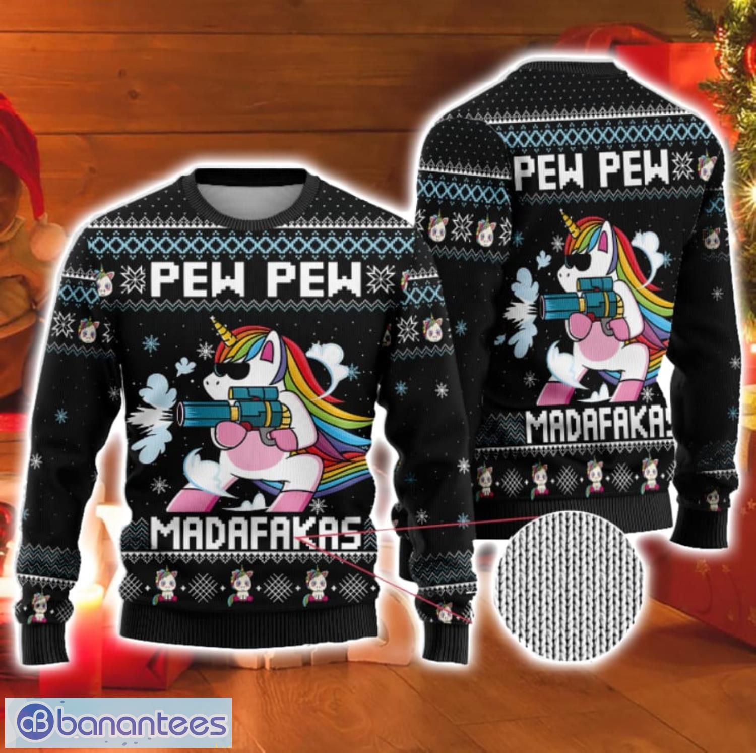 Funny Unicorn Christmas Gift Ugly Christmas Sweater Product Photo 1