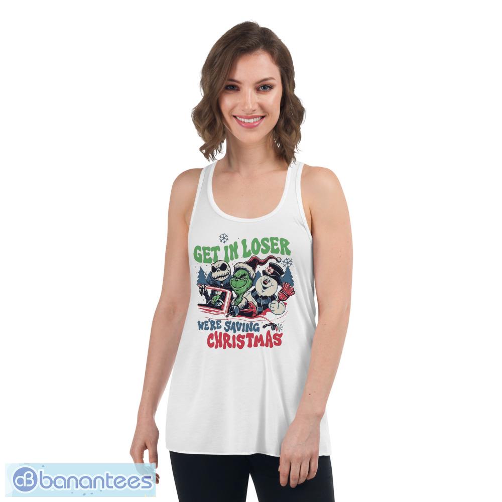 get in loser were saving christmas snowman jack skellington grinchs shirt 5 image Get In Loser We're Saving Christmas Snowman Jack Skellington Grinchs Shirt Product Photo