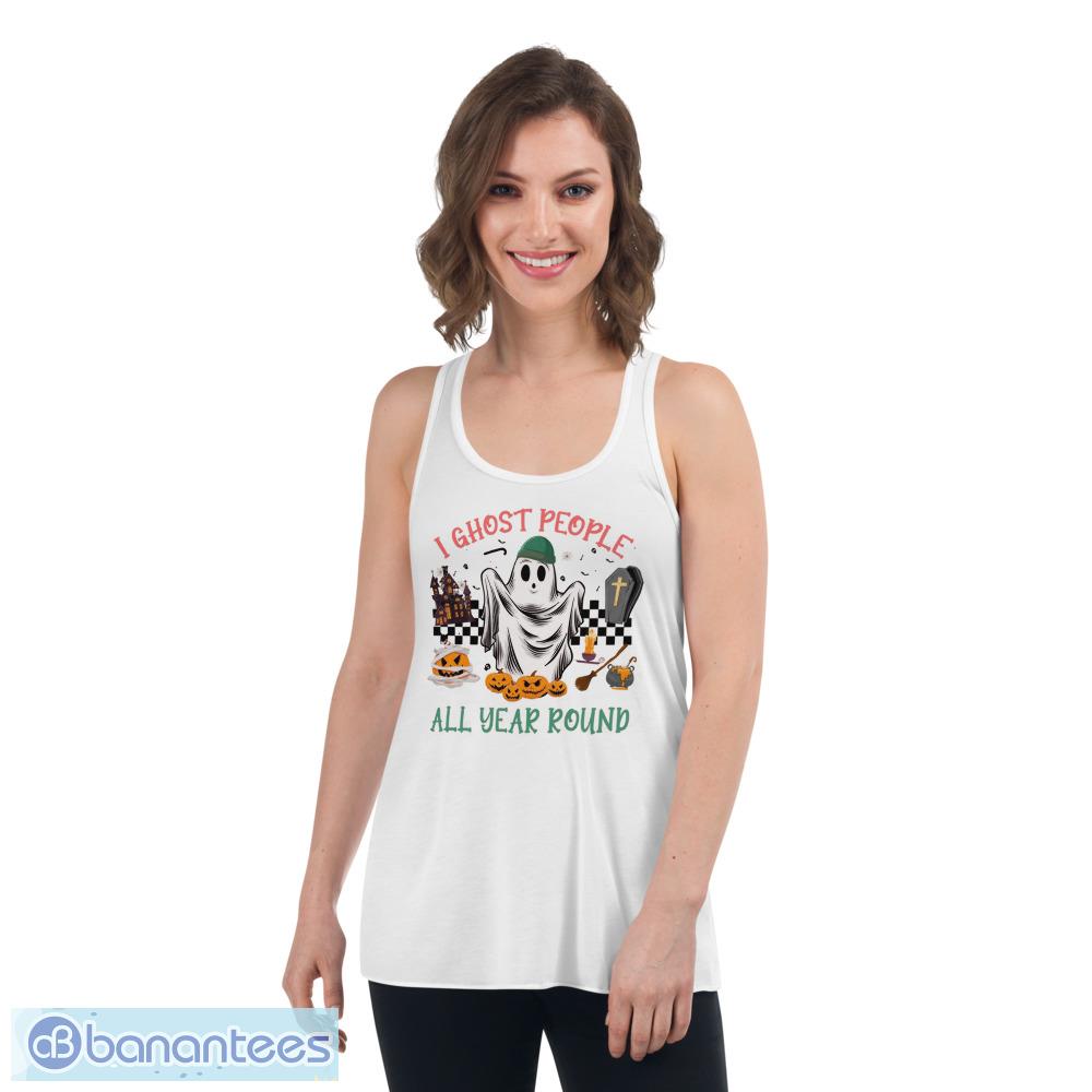 ghost people all year round cool ghost halloween ghost tshirt 5 image Ghost People All Year Round Cool Ghost Halloween Ghost Tshirt Product Photo