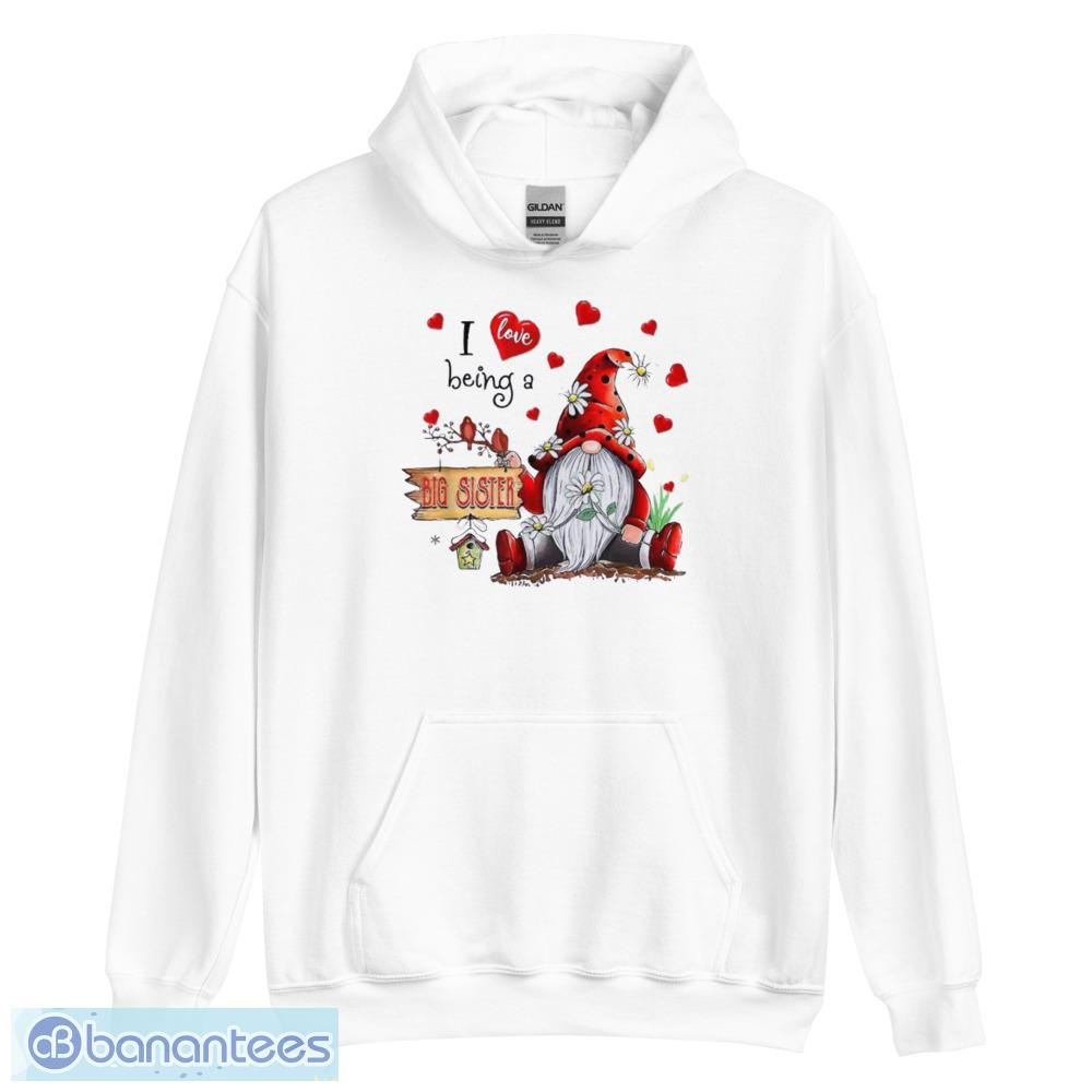 gnome i love being a big sister christmas t shirt sweatshirt hoodie 2 image Gnome I Love Being A Big Sister Christmas T-Shirt, Sweatshirt, Hoodie - Unisex Heavy Blend Hooded Sweatshirt