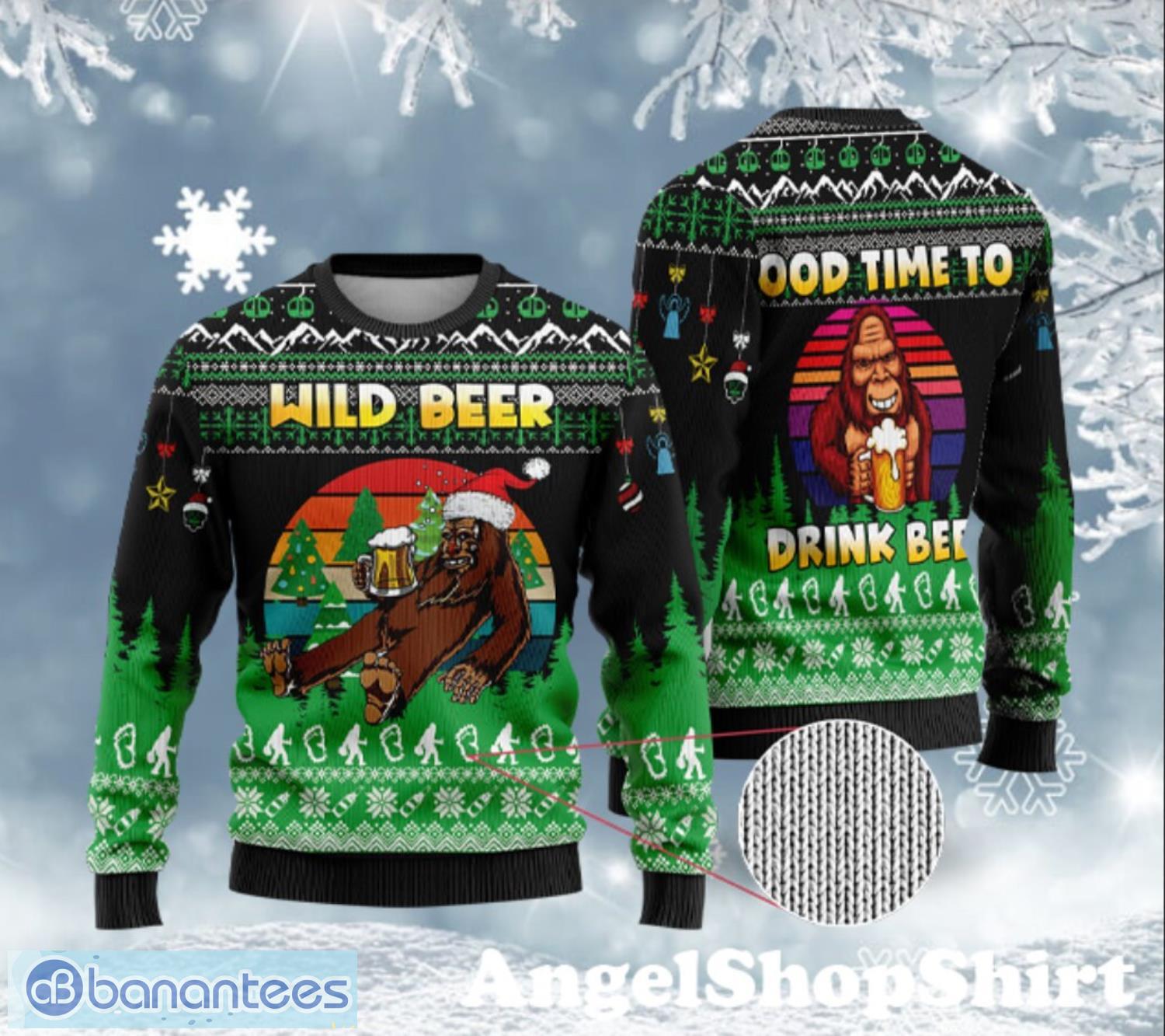 Good Time To Drink Beer Christmas Gift Ugly Christmas Sweater Product Photo 1