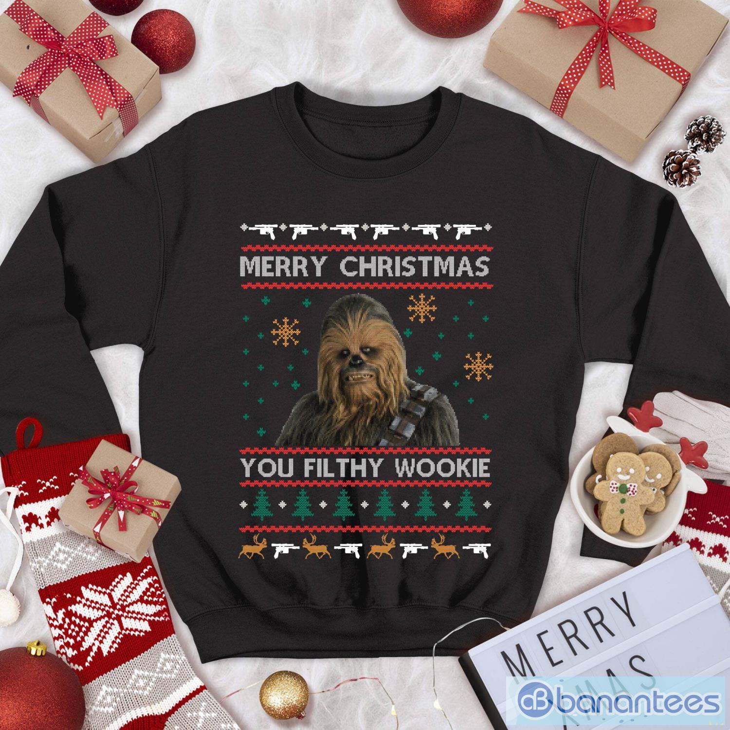 graphic-teestar-wars-sweatshirt-chewbacca-t-shirt-merry-christmas-you-filthy-wookie-christmas-sweatshirt.jpg Graphic TeeStar Wars Sweatshirt Chewbacca T Shirt Merry Christmas You Filthy Wookie Christmas Sweatshirt Product Photo 1