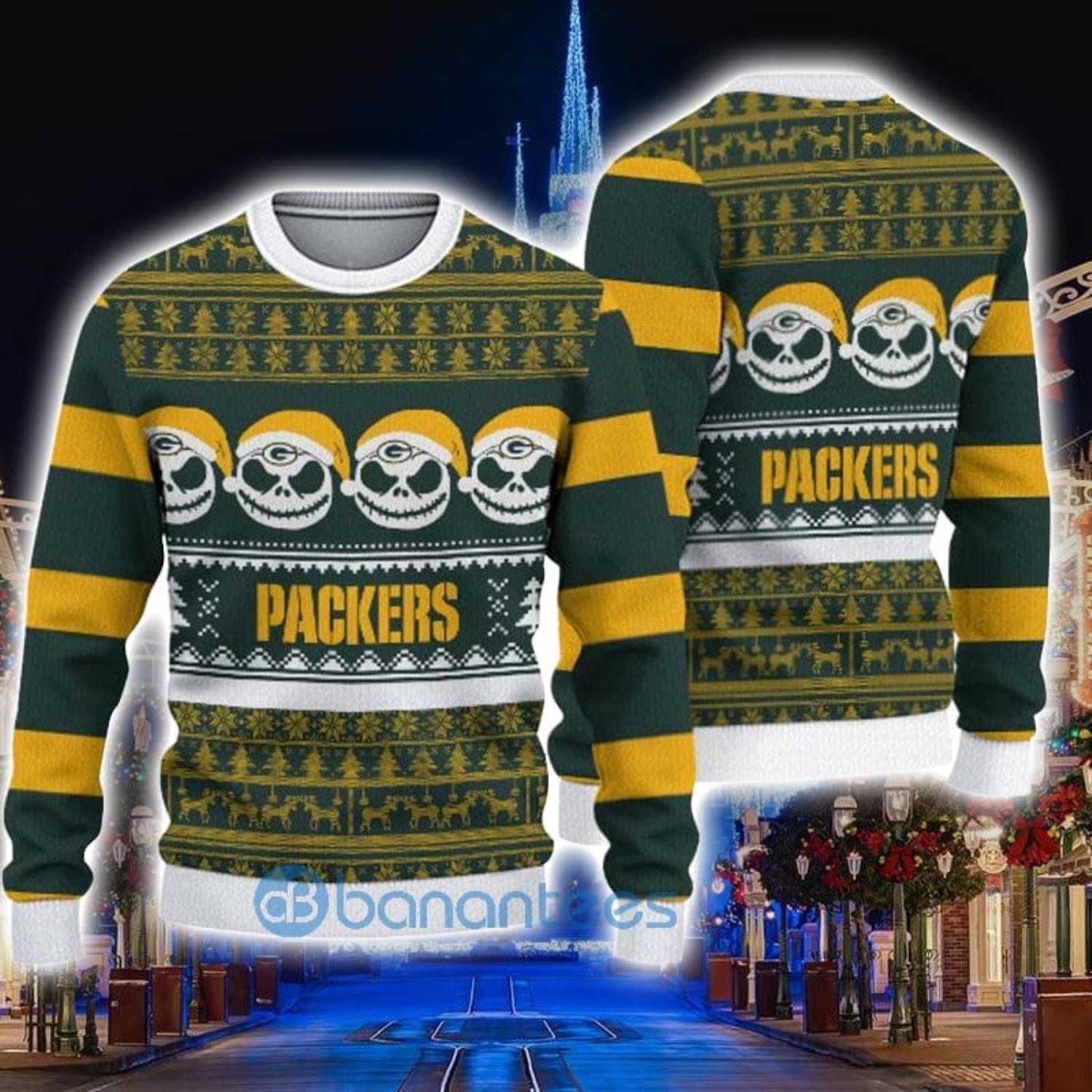 Green Bay Packers Christmas Grinch Ugly Sweater For Men Women - Banantees