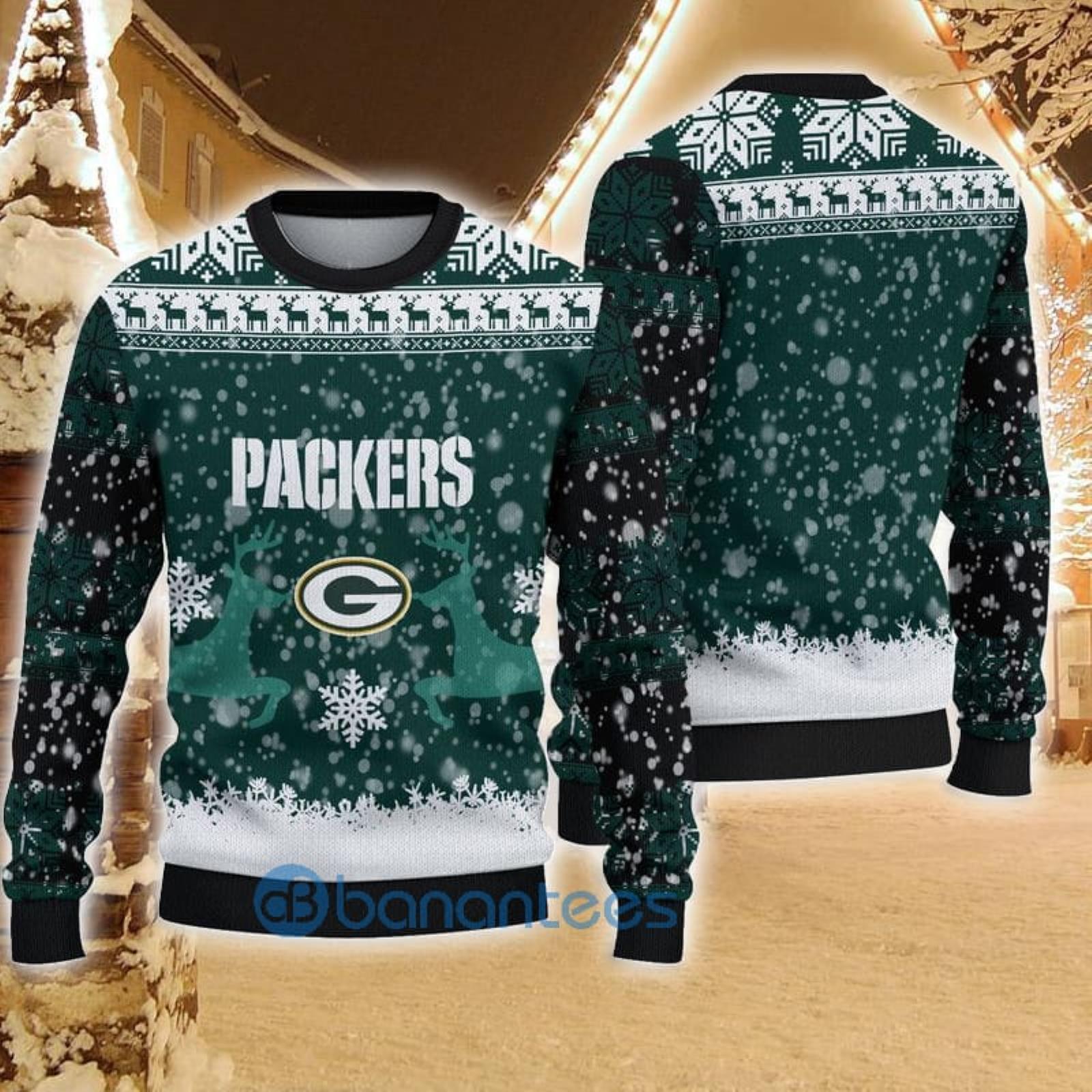 Green Bay Packers Christmas Skull Candy Cane Ugly Christma Sweater -  Banantees