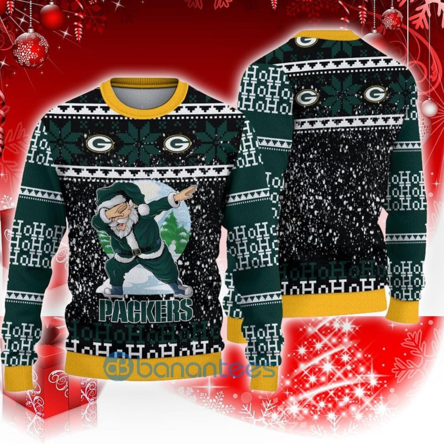 NFL Green Bay Packers Custom Name And Number Ugly Christmas Sweater  Christmas Gift For Sport Team - Banantees