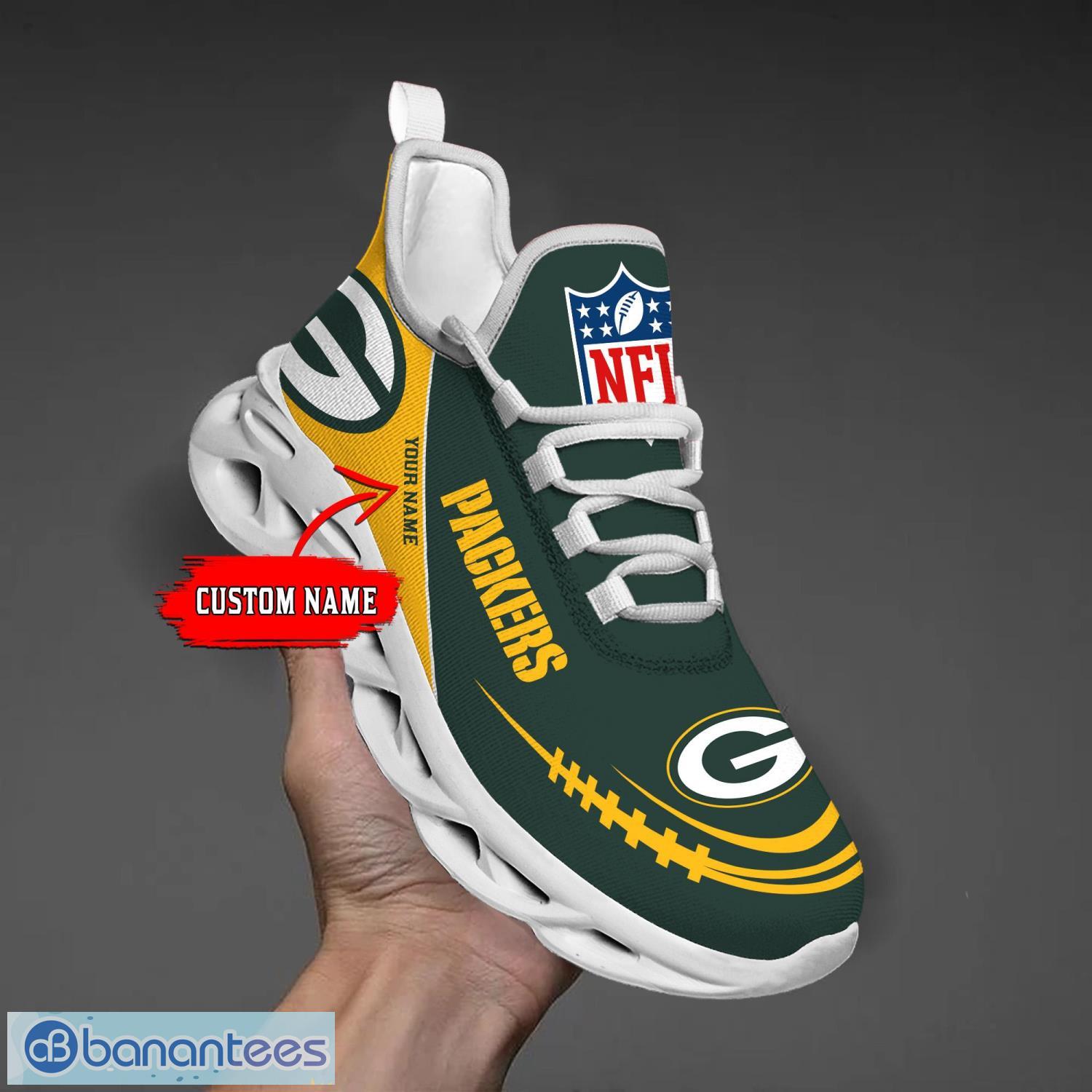 Green Bay Packers NFL Clunky Max Soul Shoes Custom Name Unique