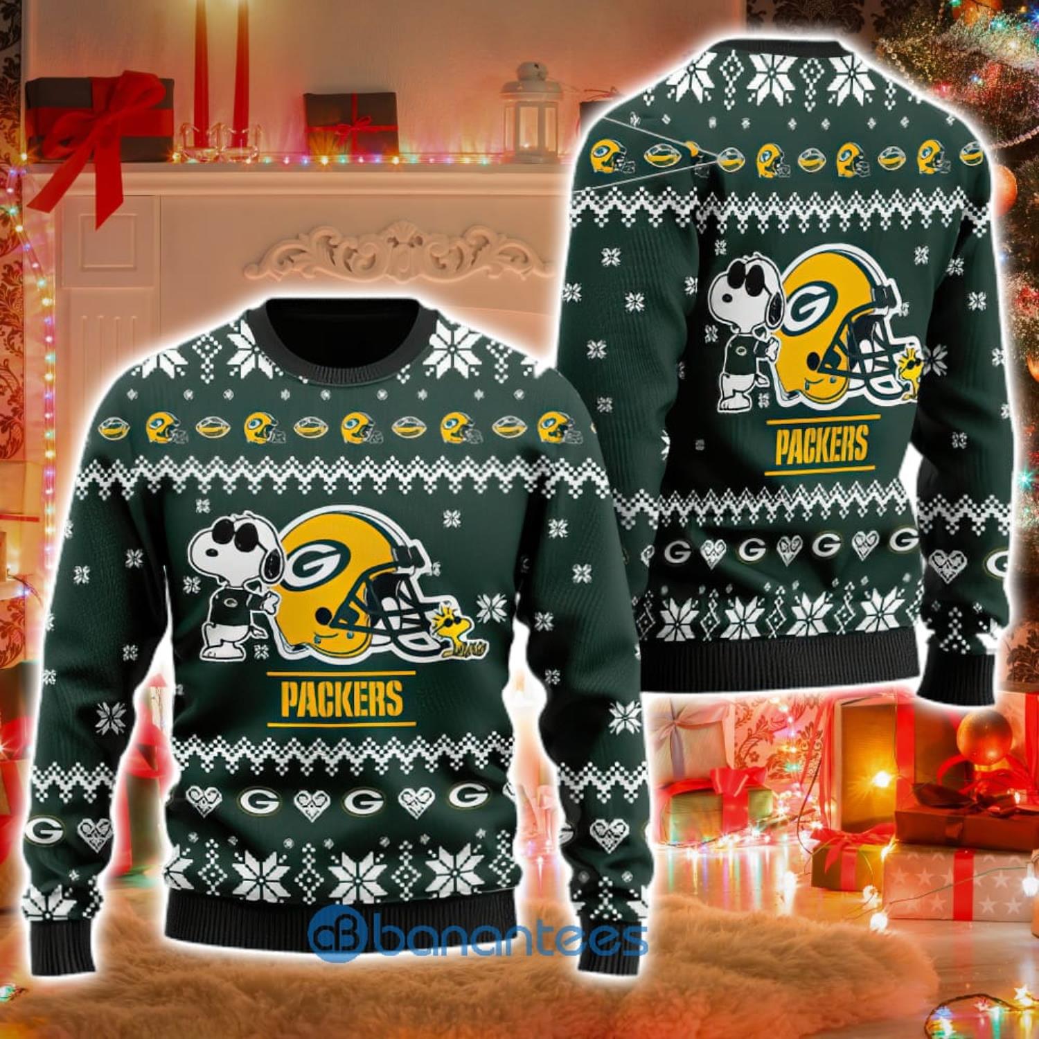 Green Bay Packers Baby Yoda Ugly Christmas Sweater Christmas Gift -  Banantees