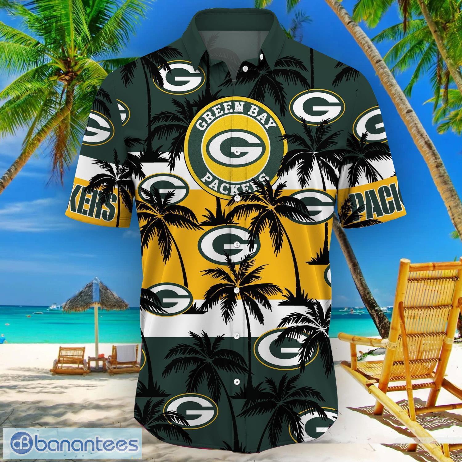 Green Bay Packers Palm Tree Hawaiian Shirt - Lelemoon