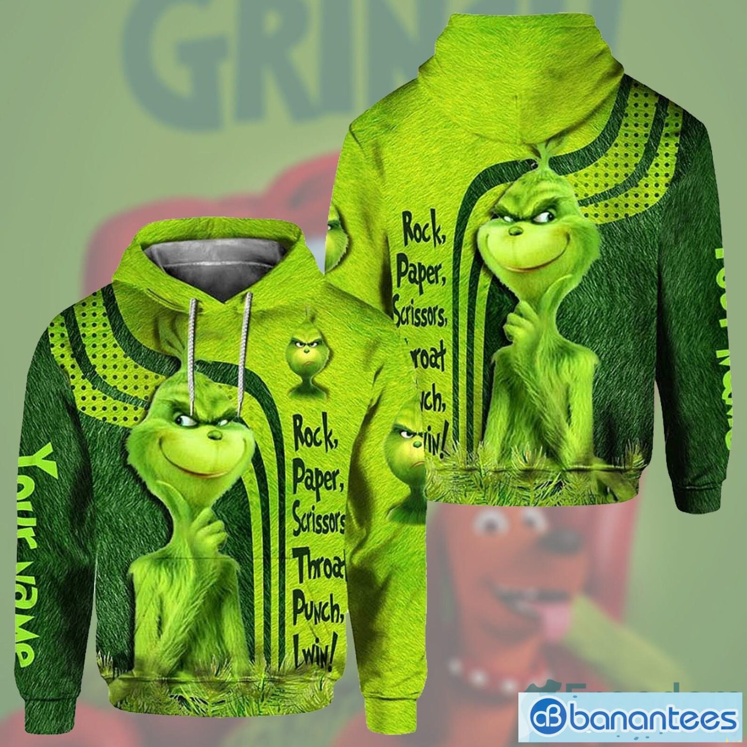 3d grinch online hoodie