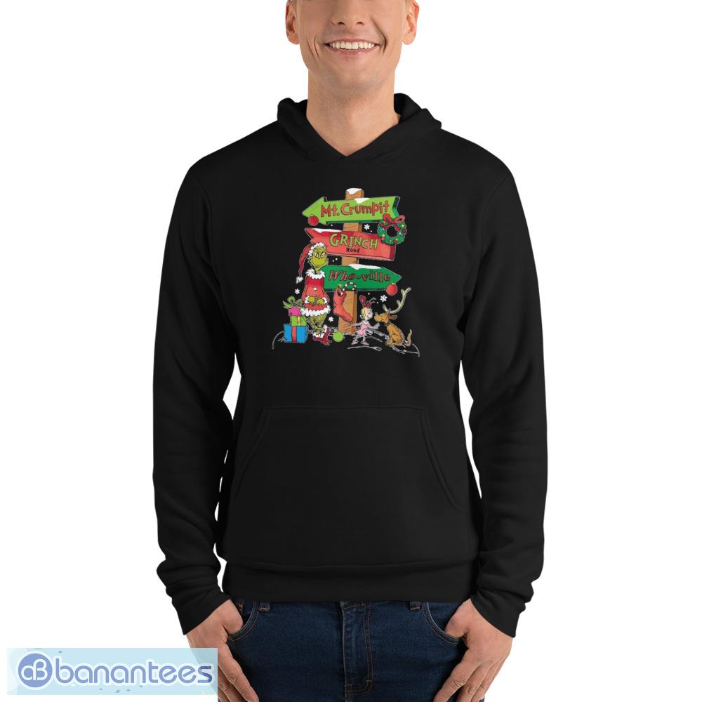 grinch road christmas family sweatshirt mt crumpit shirt 7 image Grinch Road Christmas Family Sweatshirt Mt. Crumpit Shirt - Unisex Fleece Pullover Hoodie