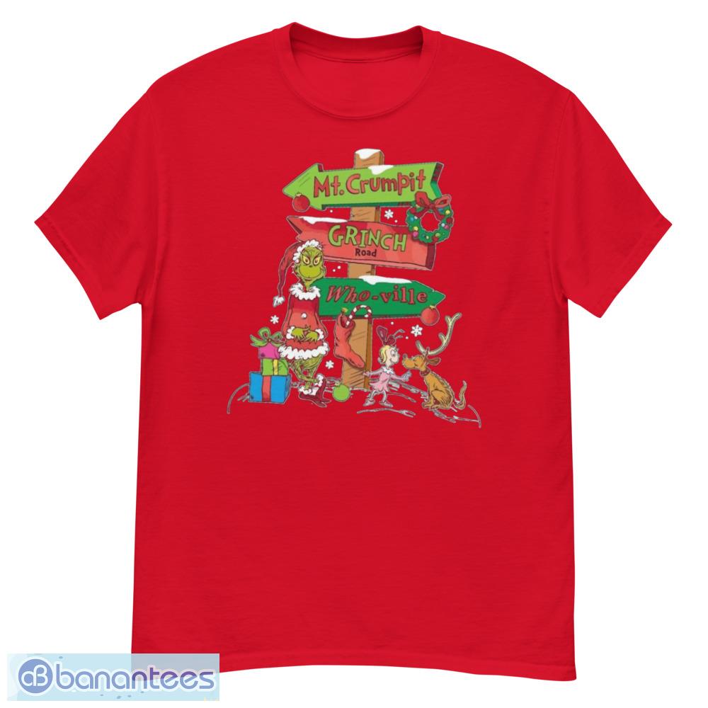 Grinch Road Christmas Family Sweatshirt Mt. Crumpit Shirt - G500 Men’s Classic T-Shirt-1