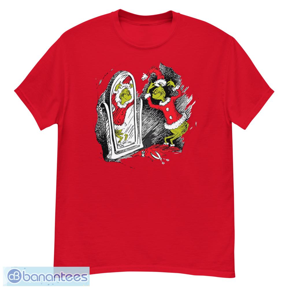 Grinch Santa Merry Grinchmas Christmas T-Shirt - G500 Men’s Classic T-Shirt-1