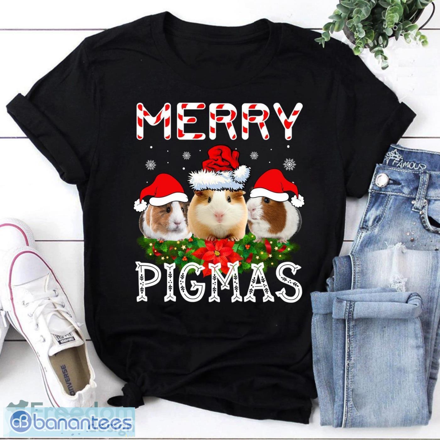 Guinea Pig Christmas Vintage T-Shirt Merry Pigmas Shirt Funny Guinea Pig Christmas Shirt Product Photo 1