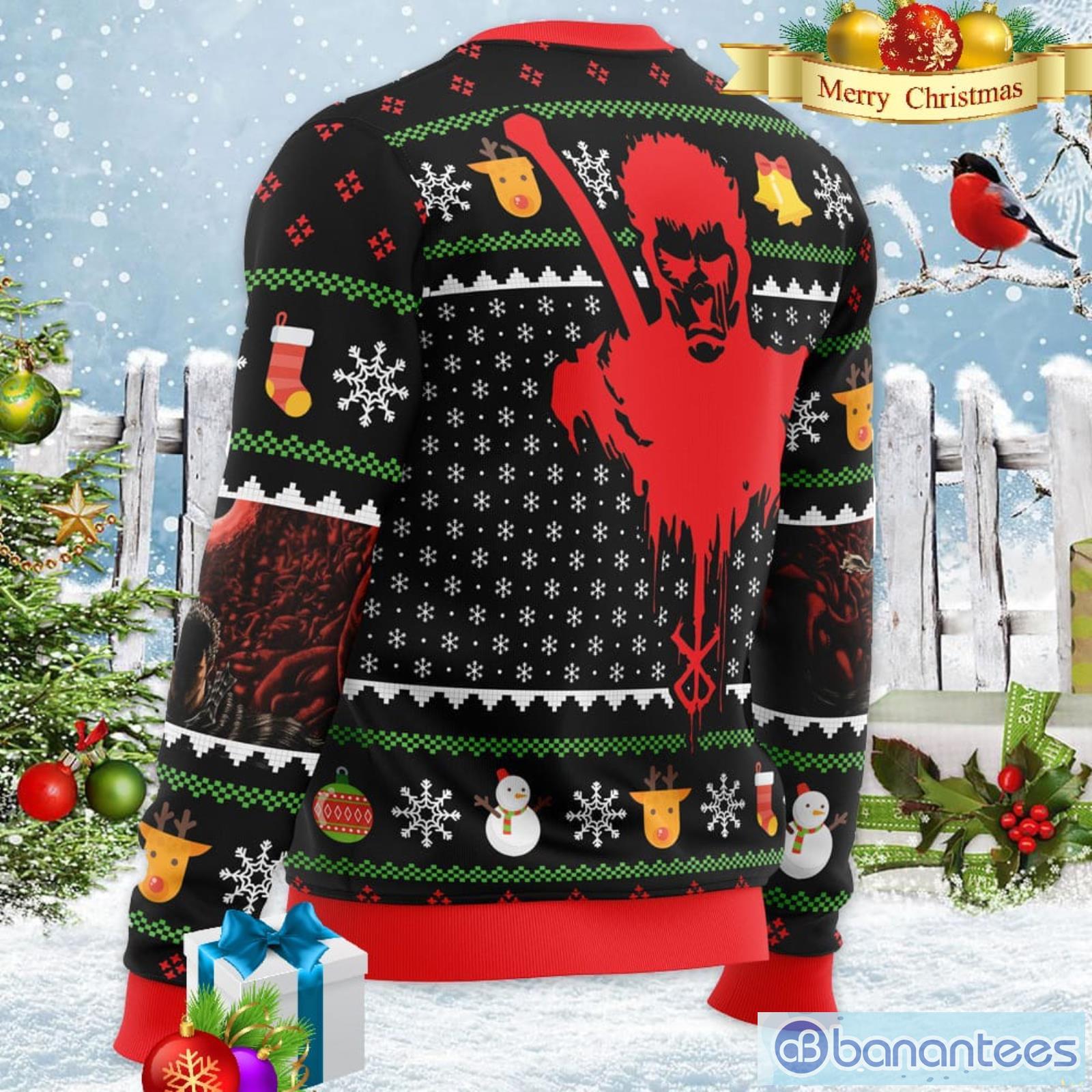 Santa Claus Fishing Lover Xmas Gift Christmas Outfits Gift Ugly Christmas Sweater  3D