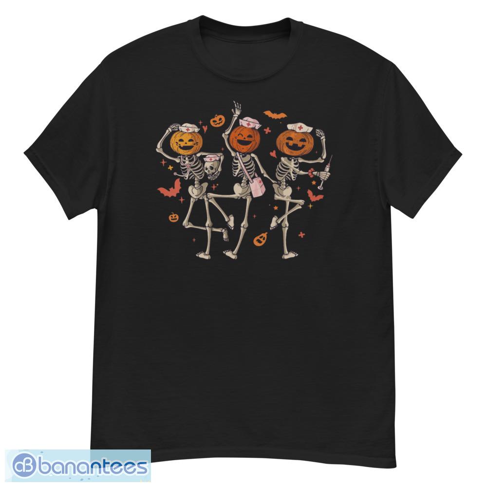 Halloween Nurse Dancing Skeleton Halloween T-Shirt - G500 Men’s Classic T-Shirt