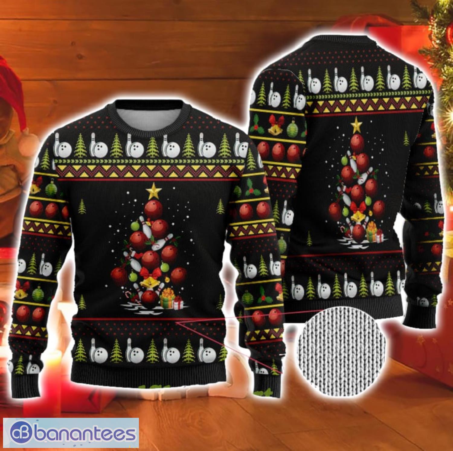 Happy Bowling Christmas Gift Ugly Christmas Sweater Product Photo 1