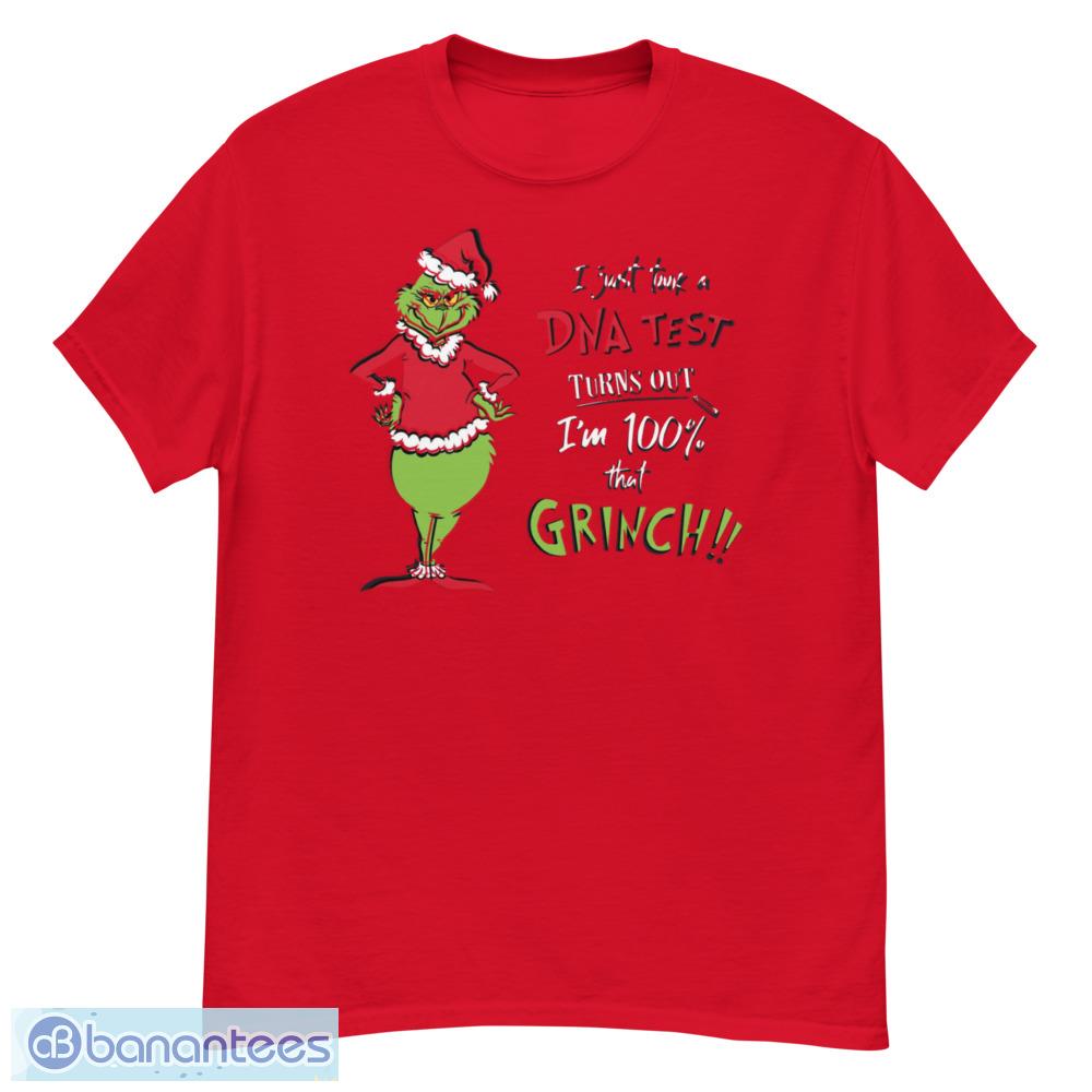 Happy Hallothanksmas The Grinch DNA Test Merry Christmas T-Shirt - G500 Men’s Classic T-Shirt-1