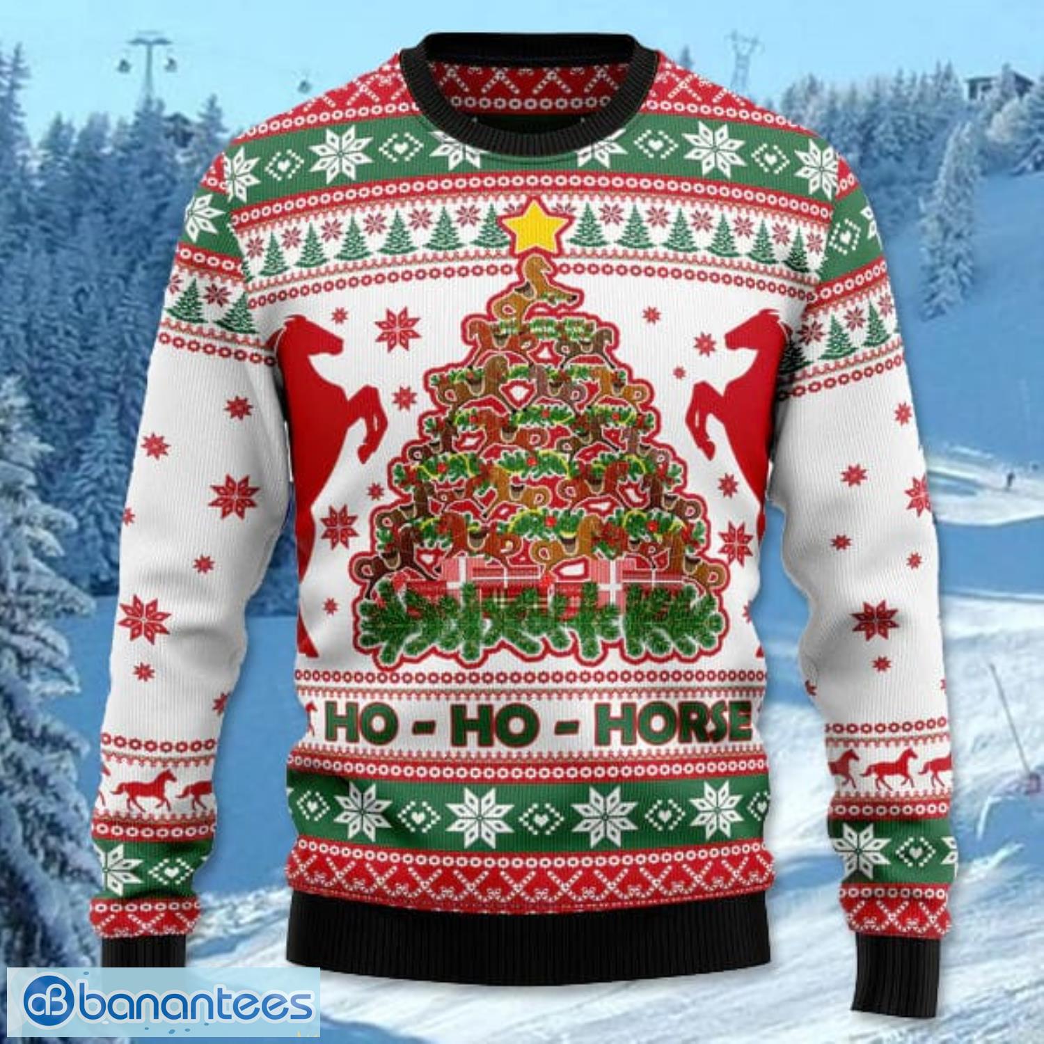 horse christmas tree all over printed 3d ugly christmas sweater noel men and women gift 1 image Horse Christmas Tree All Over Printed 3D Ugly Christmas Sweater Noel Men And Women Gift Product Photo 2